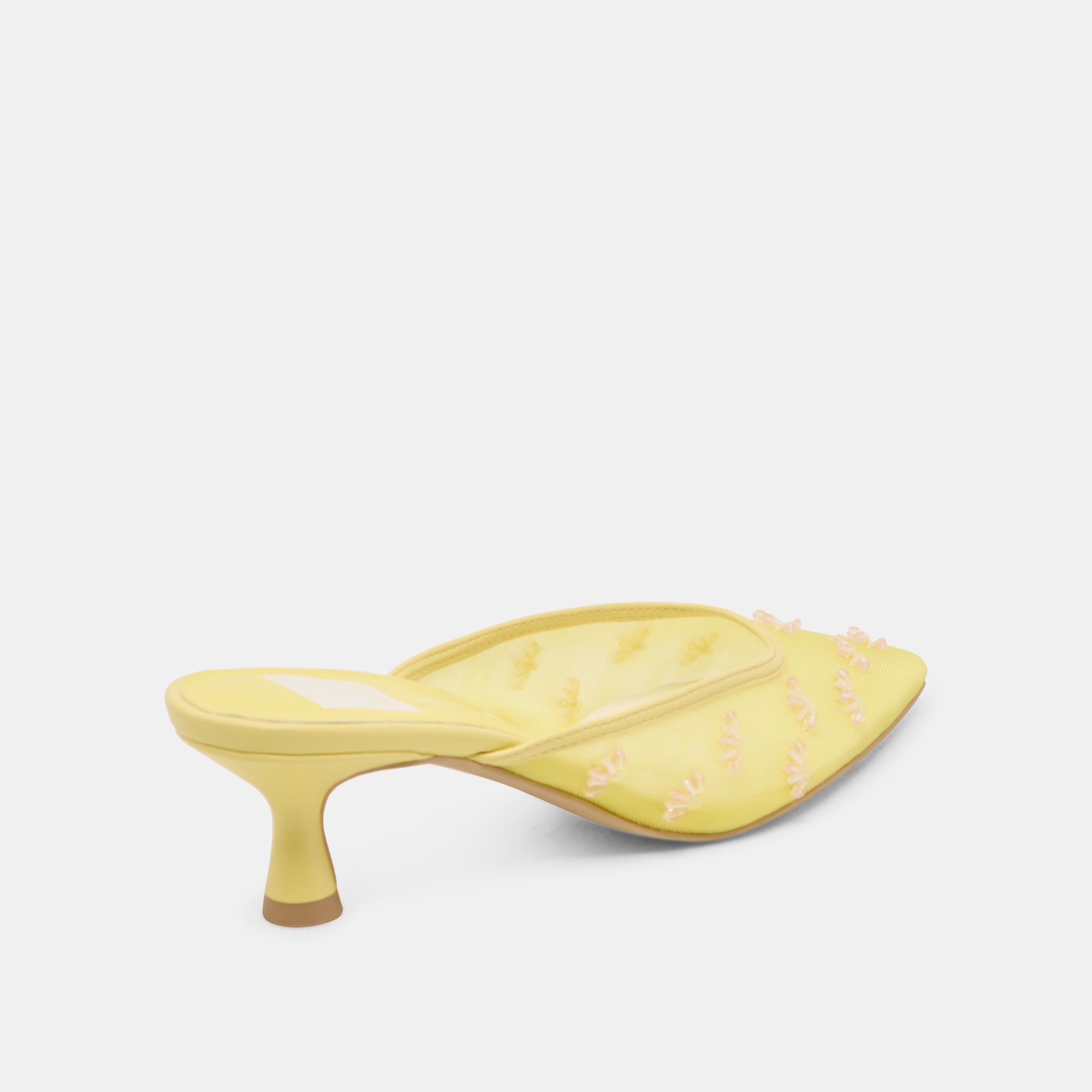 CLARA WIDE HEELS LEMON MESH - Image 3