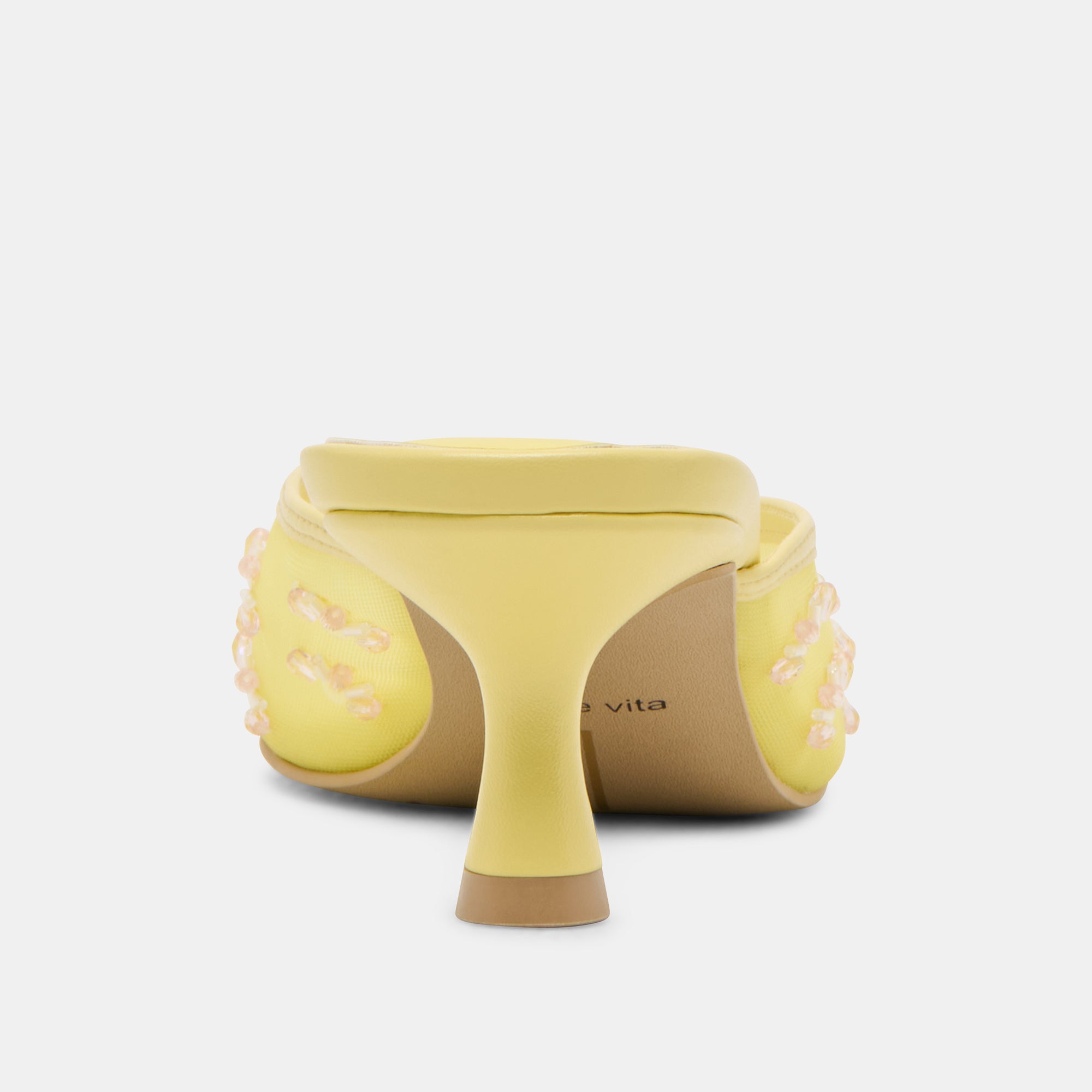 CLARA WIDE HEELS LEMON MESH - Image 7