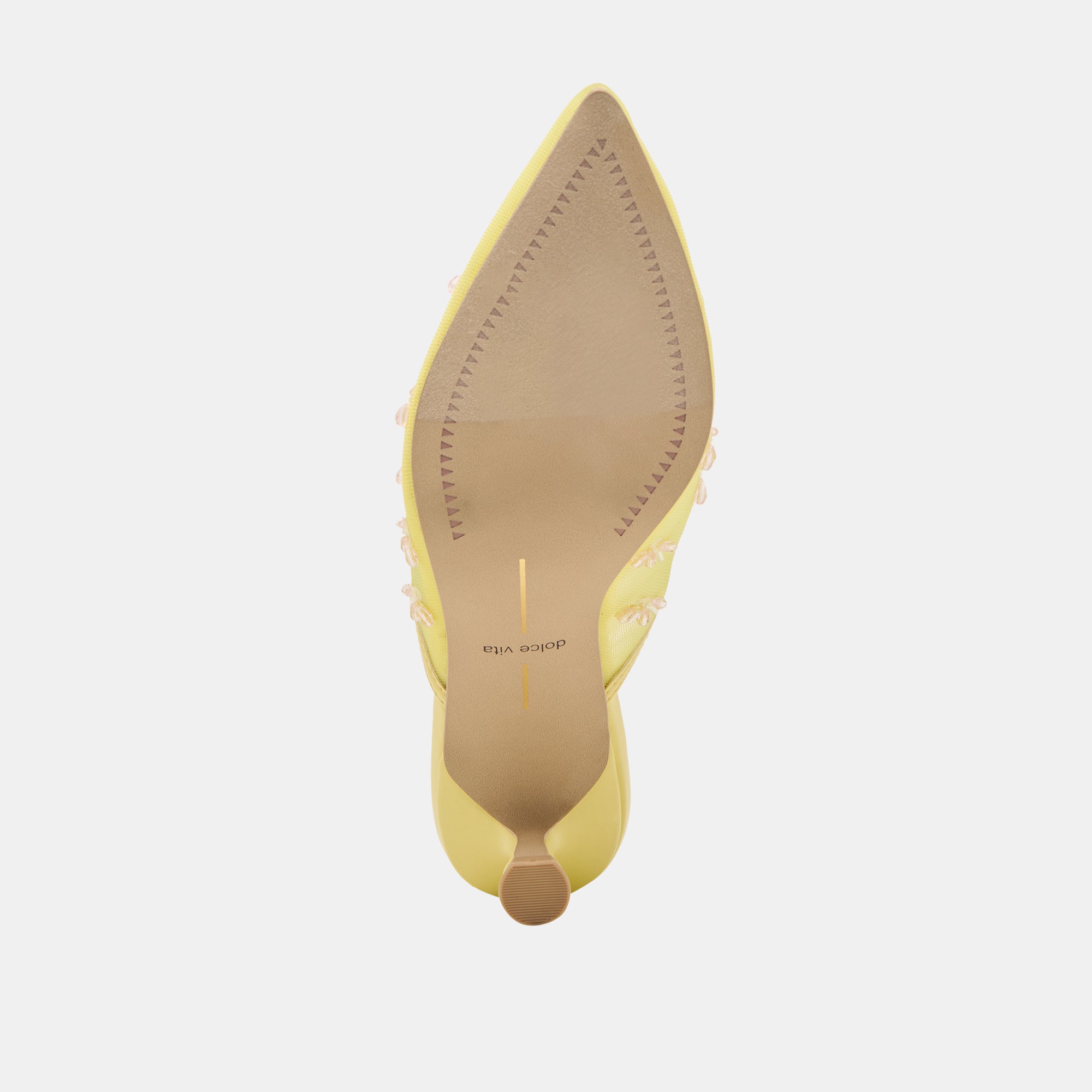 CLARA WIDE HEELS LEMON MESH - Image 9