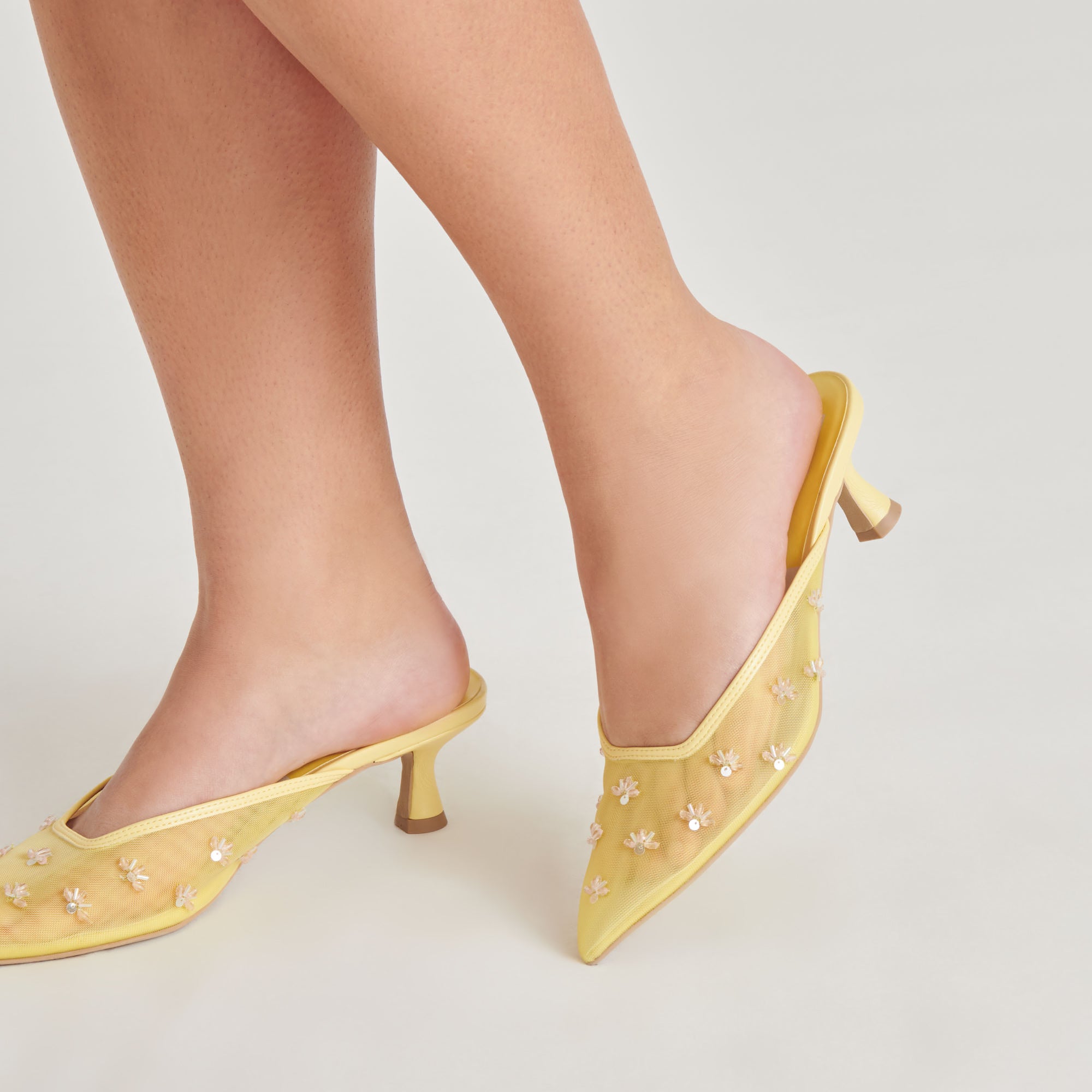 CLARA HEELS LEMON MESH - Image 2