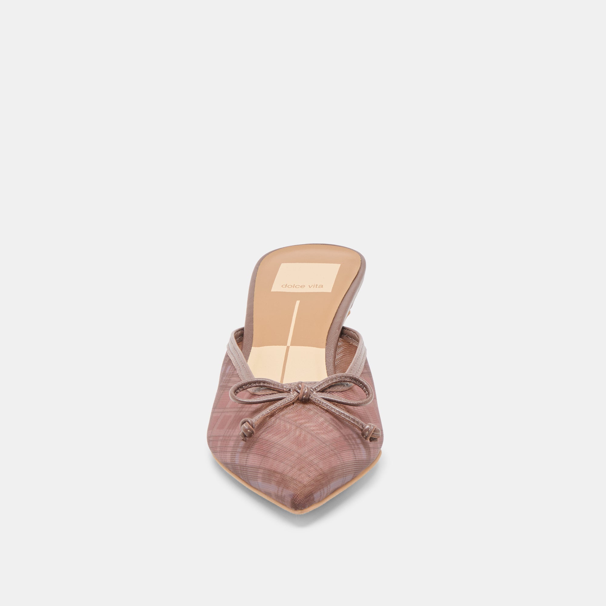 CLEO HEELS COGNAC PLAID MESH - Image 6