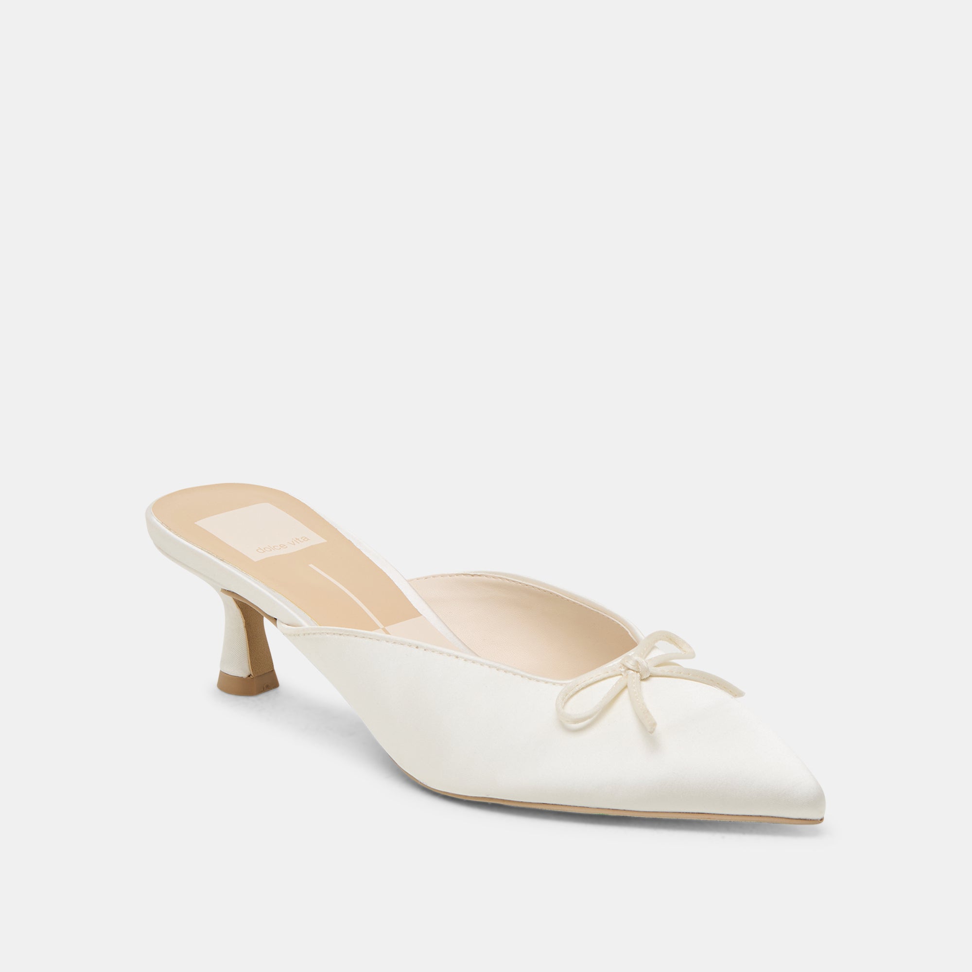 CLEO HEELS OFF WHITE SATIN - Image 3