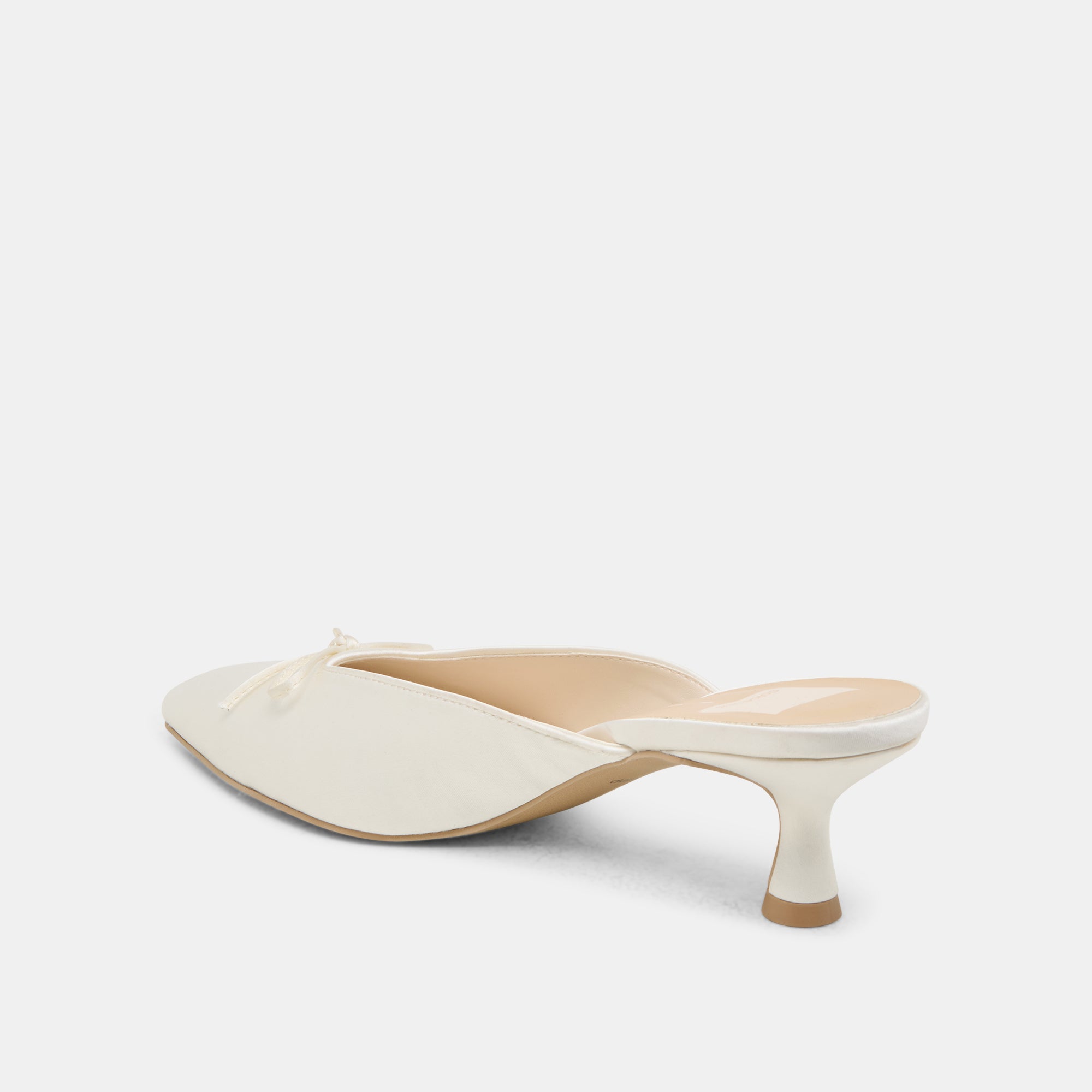 CLEO HEELS OFF WHITE SATIN - Image 7