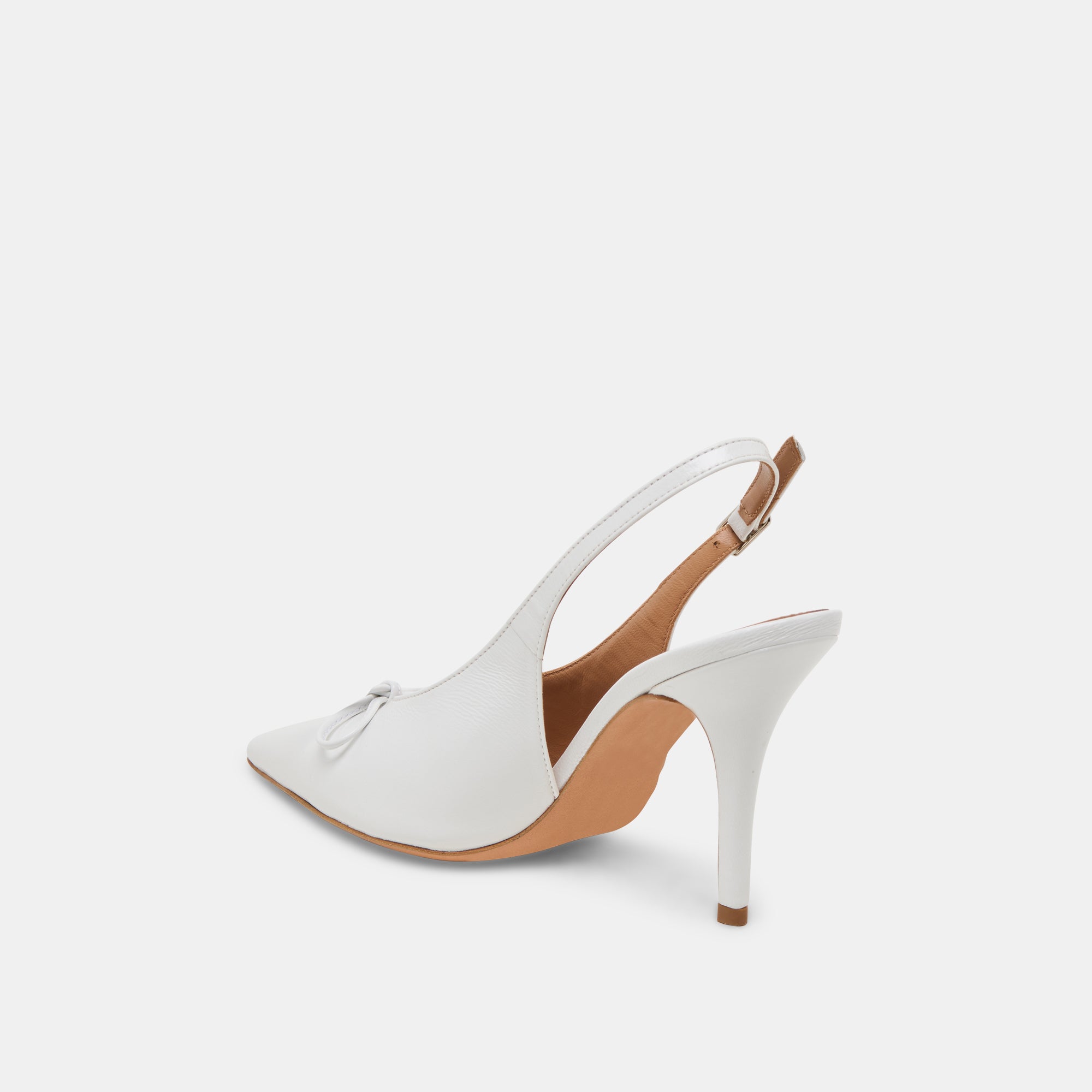 GEENA HEELS WHITE LEATHER - Image 5