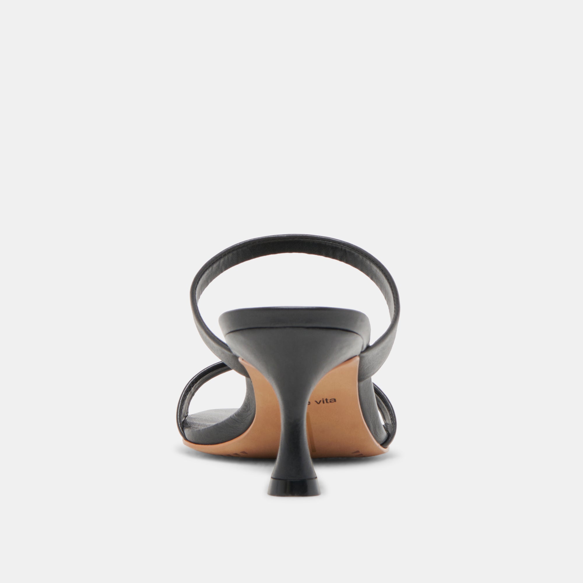 GENORA WIDE HEELS BLACK LEATHER - Image 7