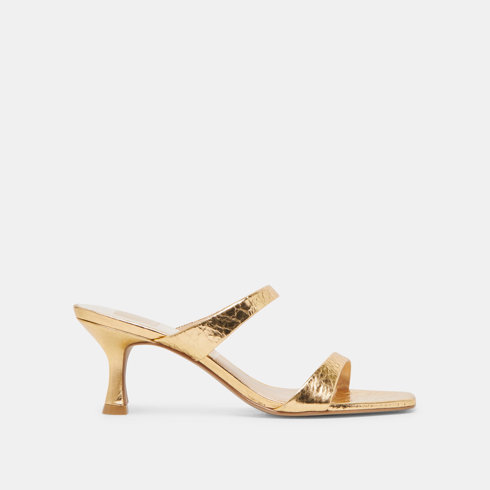 GENORA HEELS GOLD DISTRESSED LEATHER