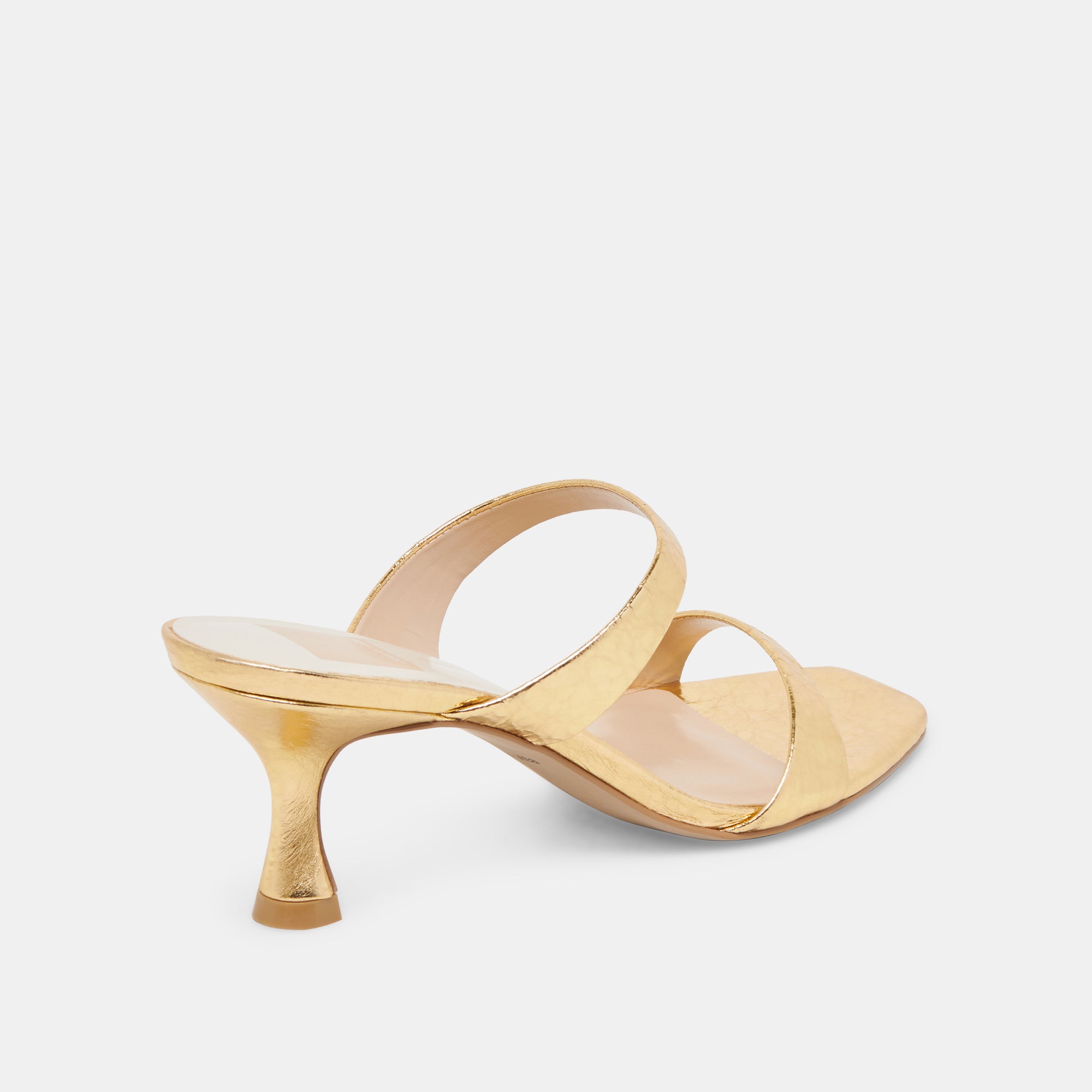 GENORA HEELS GOLD DISTRESSED LEATHER - Image 3