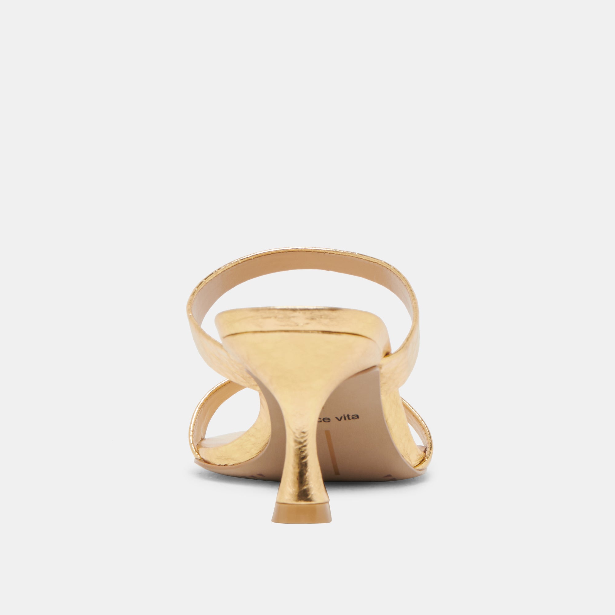 GENORA HEELS GOLD DISTRESSED LEATHER - Image 7