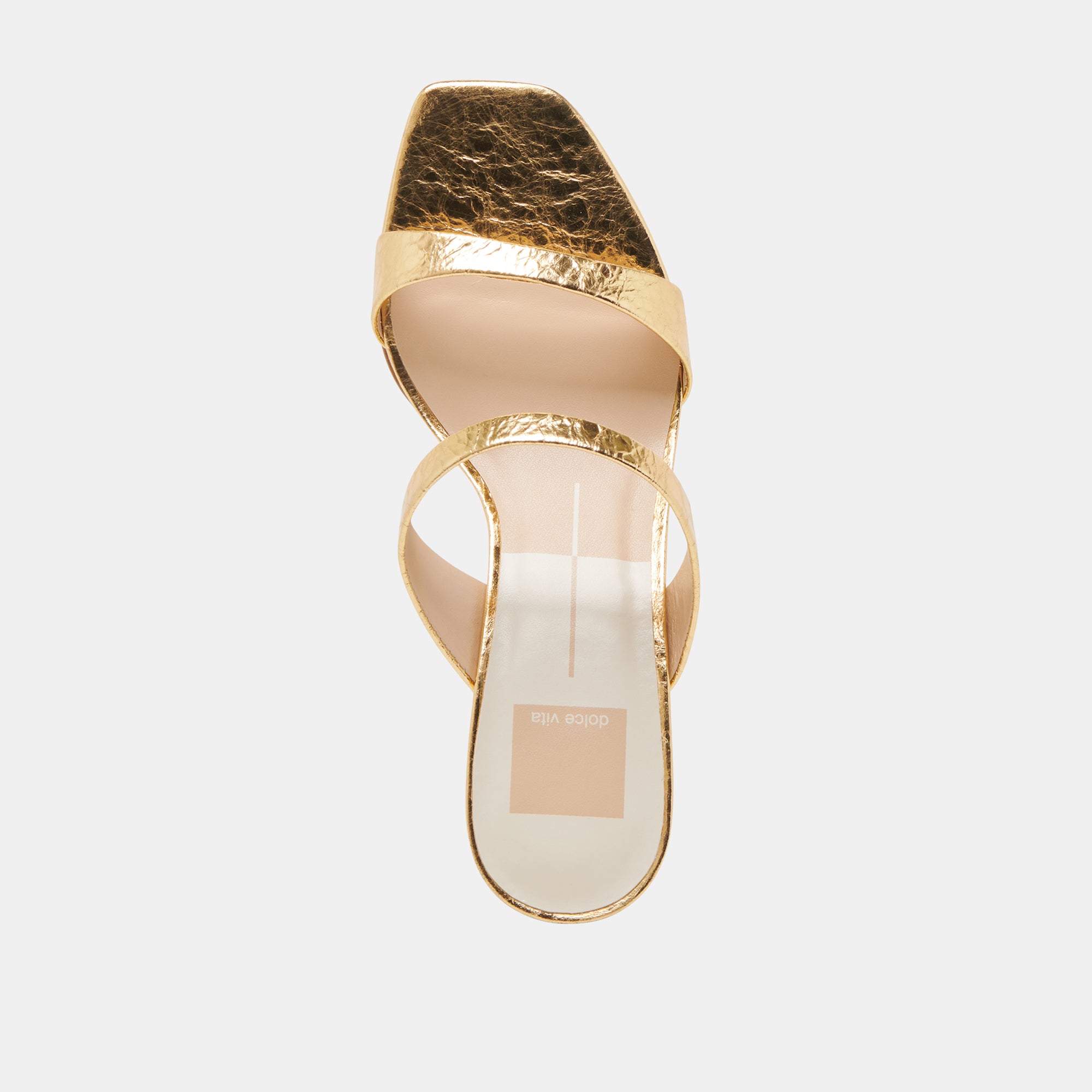 GENORA HEELS GOLD DISTRESSED LEATHER - Image 8