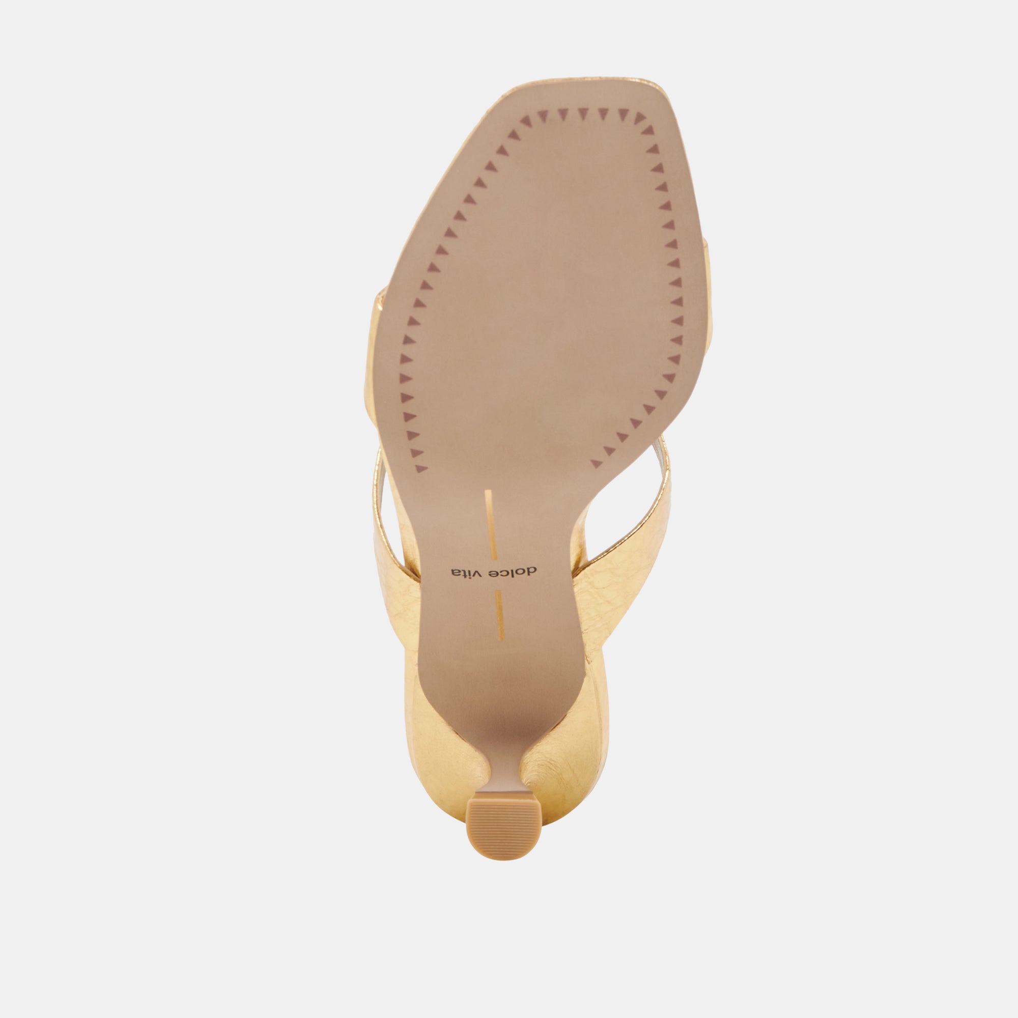 GENORA HEELS GOLD DISTRESSED LEATHER - Image 9