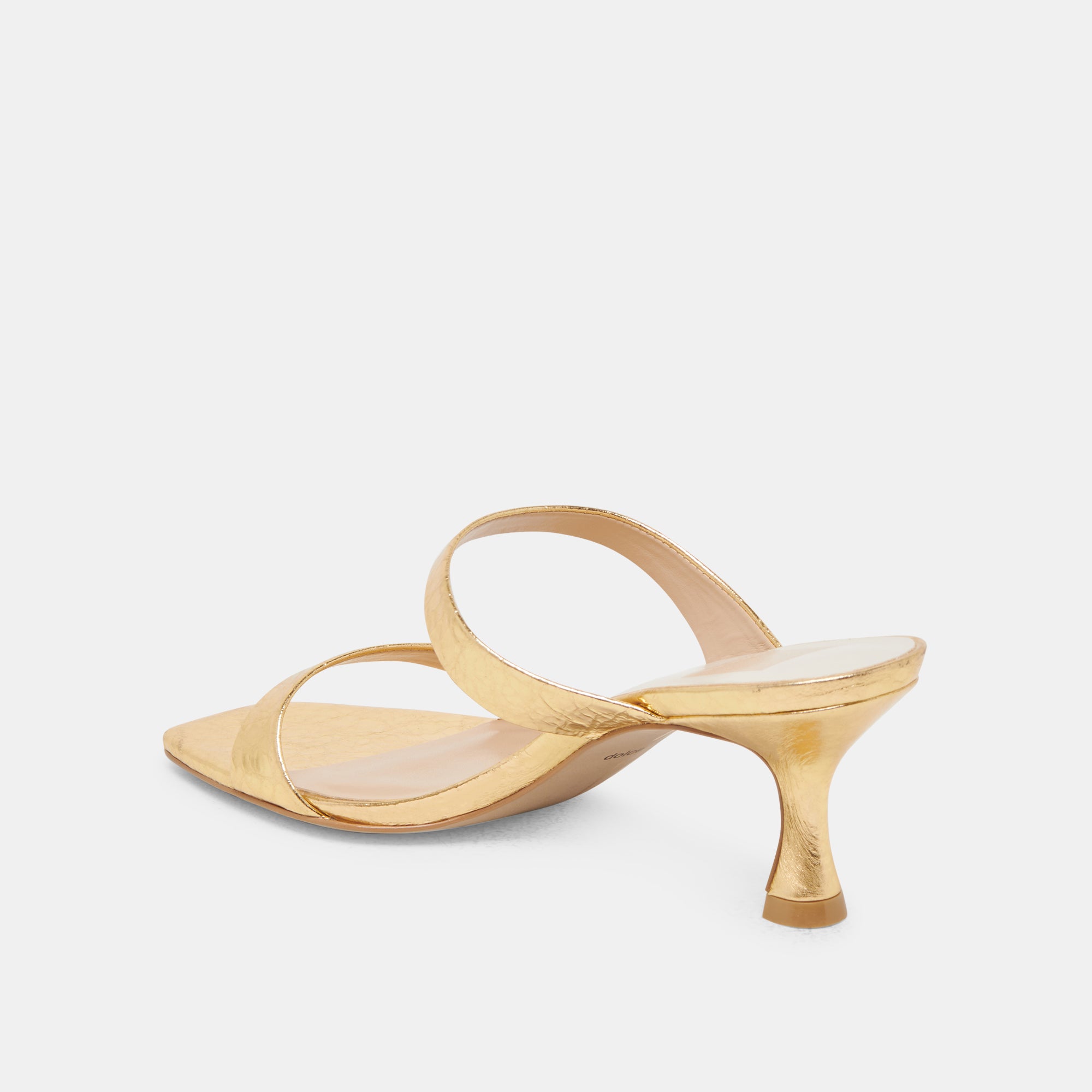 GENORA HEELS GOLD DISTRESSED LEATHER - Image 5