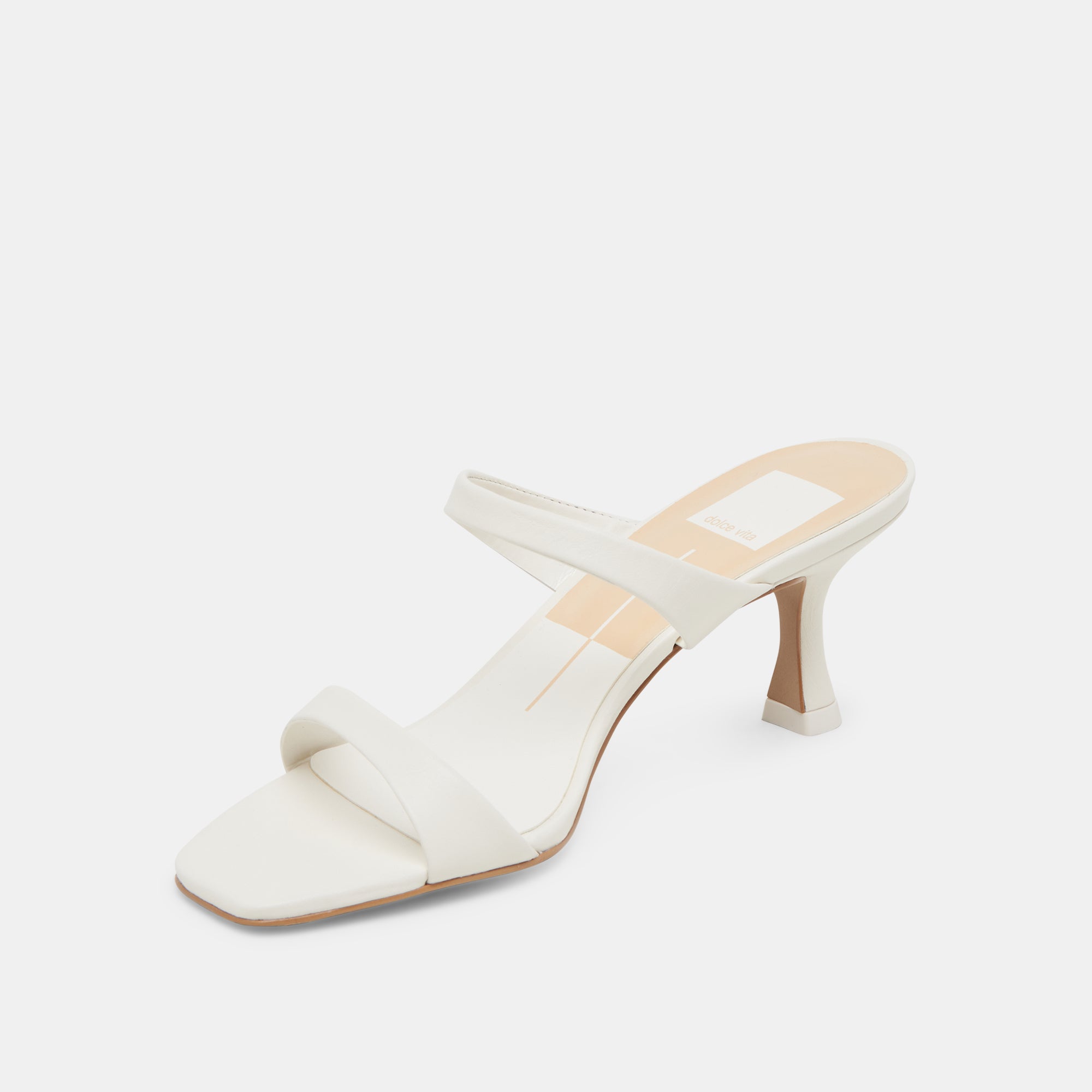 GENORA WIDE HEELS WHITE LEATHER - Image 4