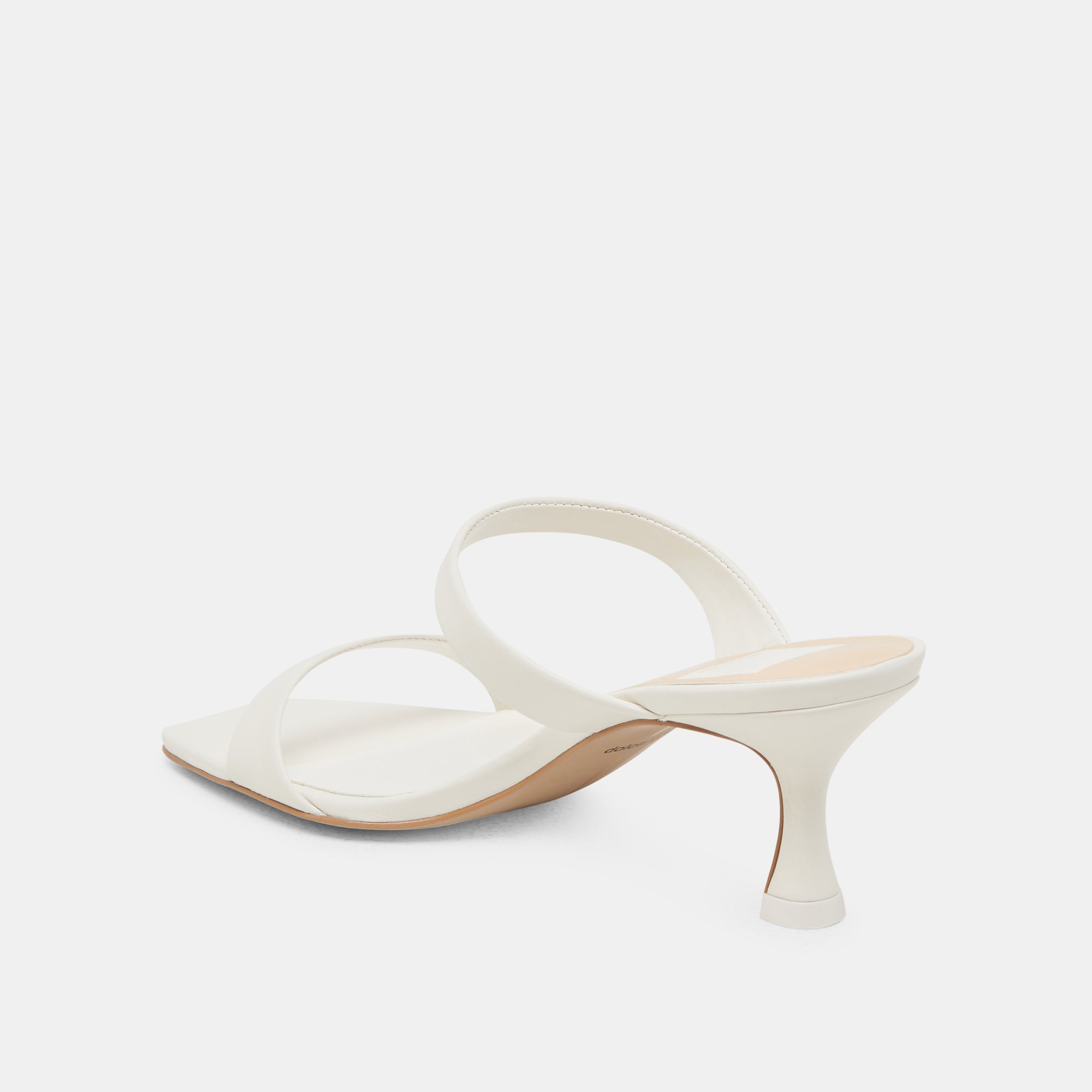 GENORA WIDE HEELS WHITE LEATHER - Image 5
