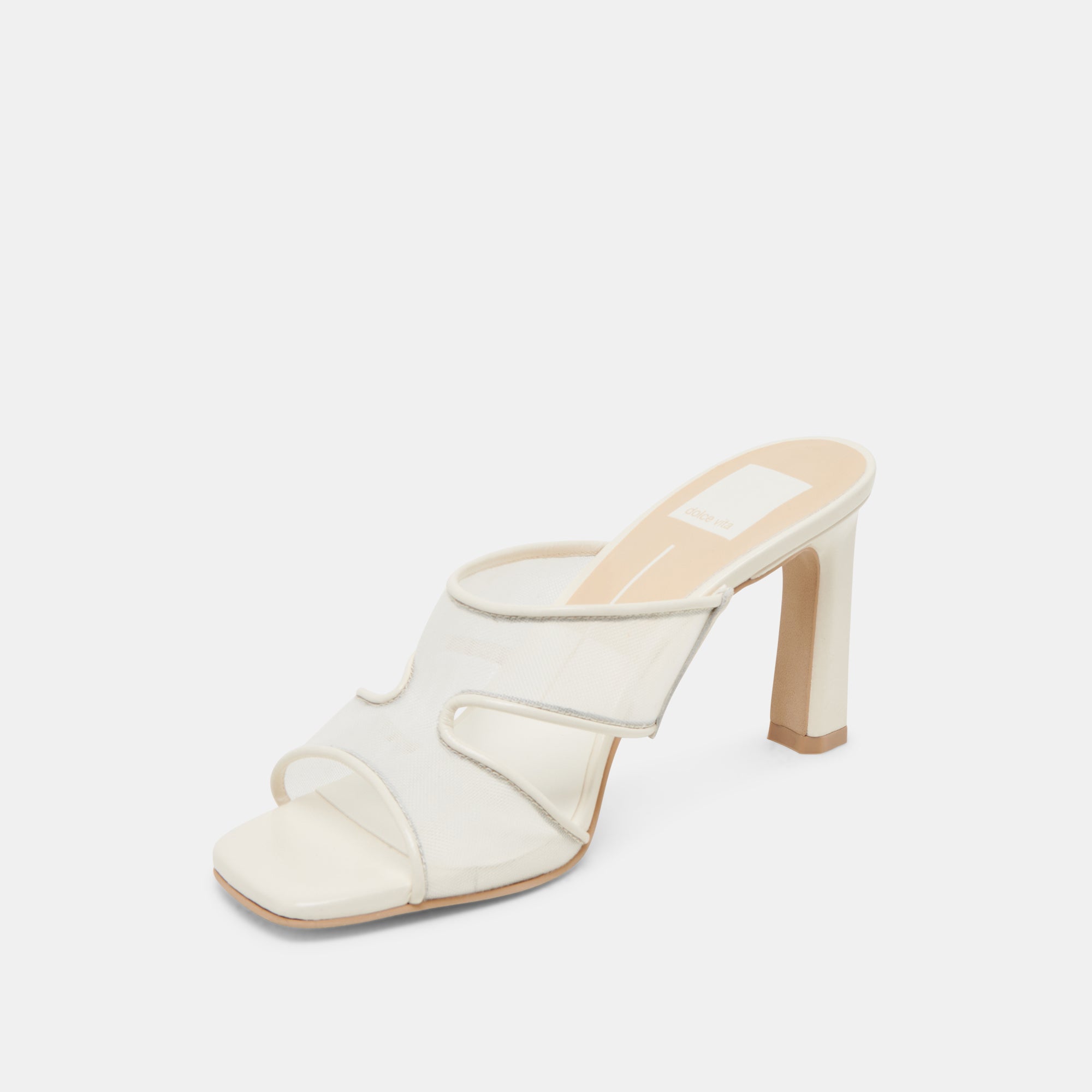 GITEL WIDE HEELS OFF WHITE MESH - Image 4