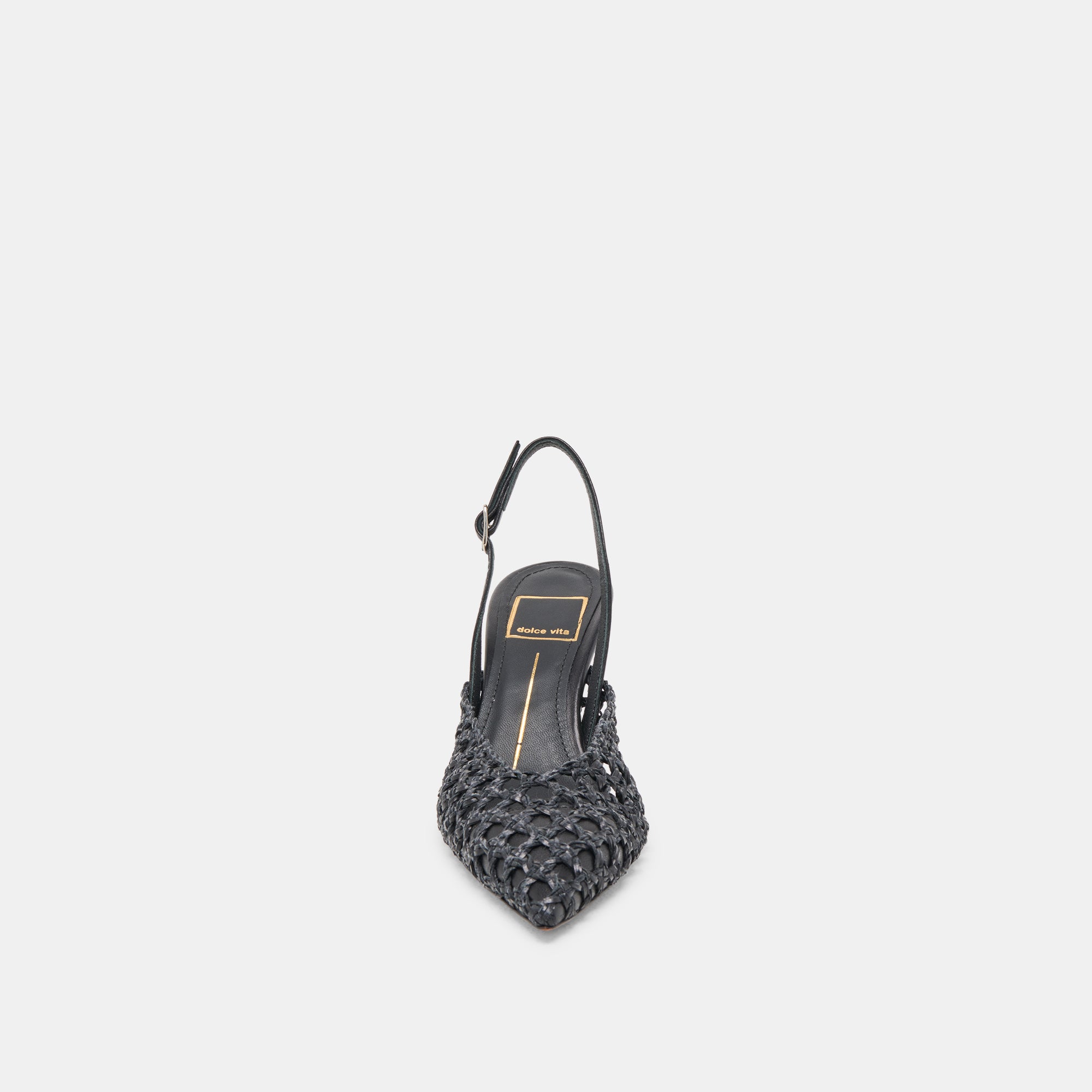 GLORIA HEELS BLACK WOVEN - Image 7