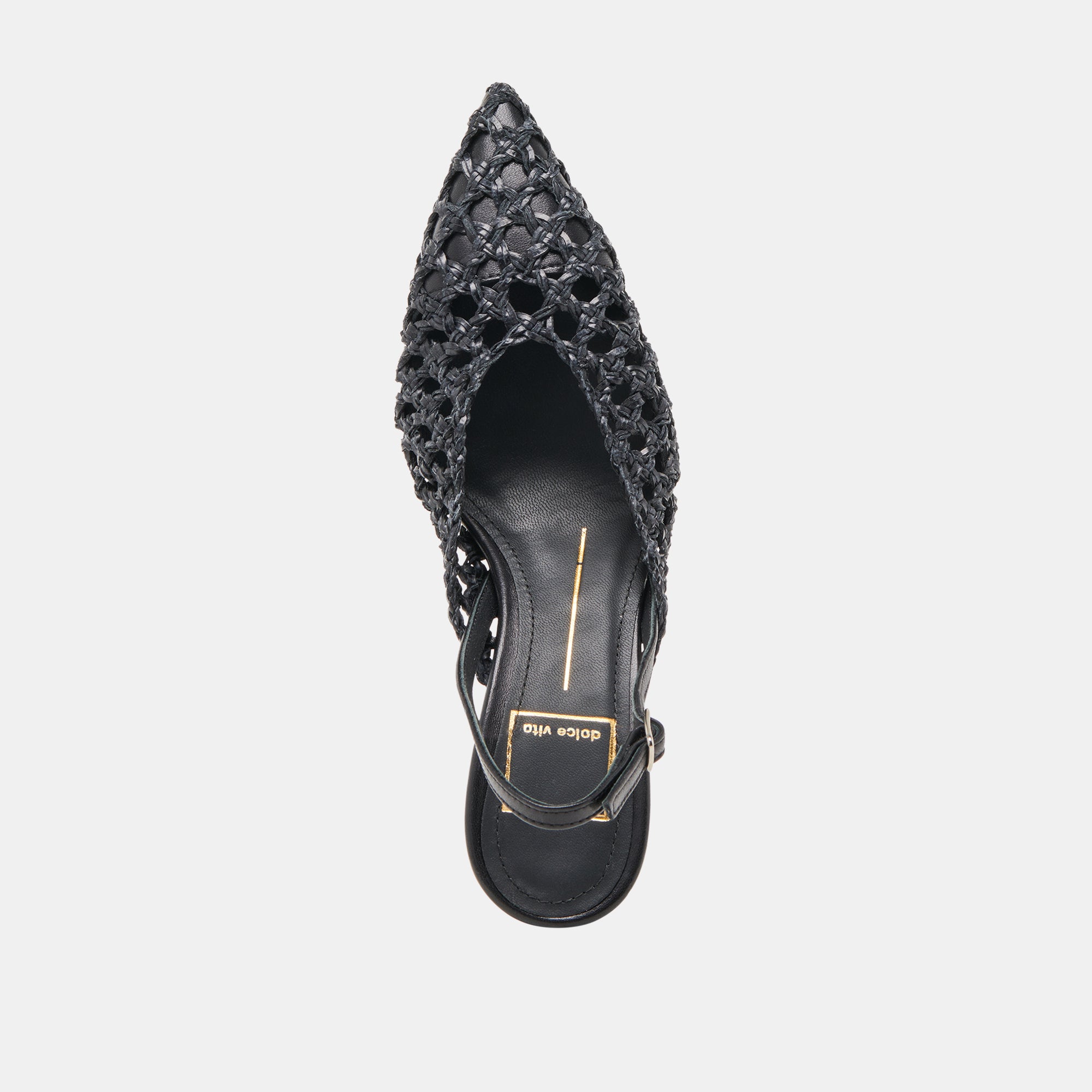GLORIA HEELS BLACK WOVEN - Image 9