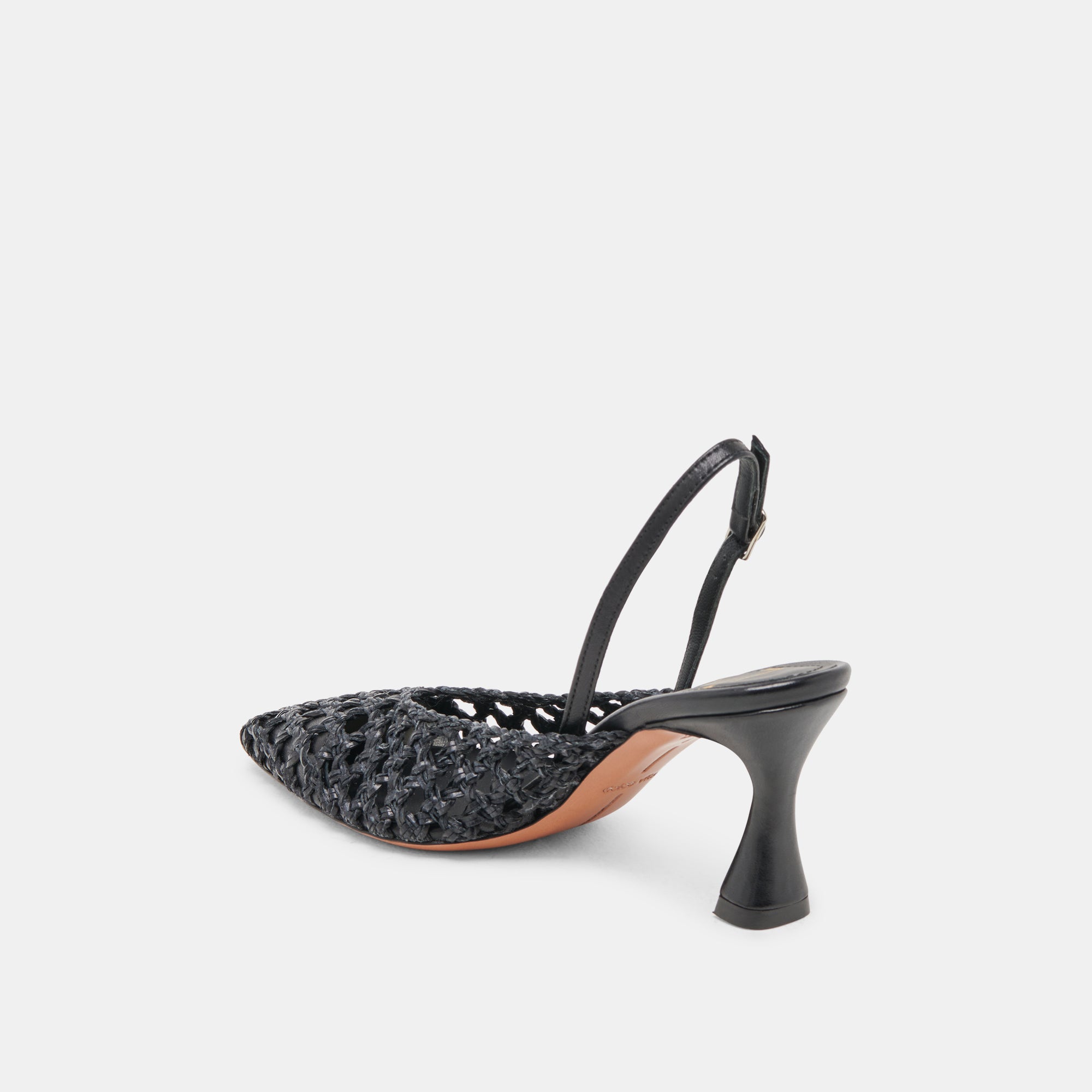GLORIA HEELS BLACK WOVEN - Image 5