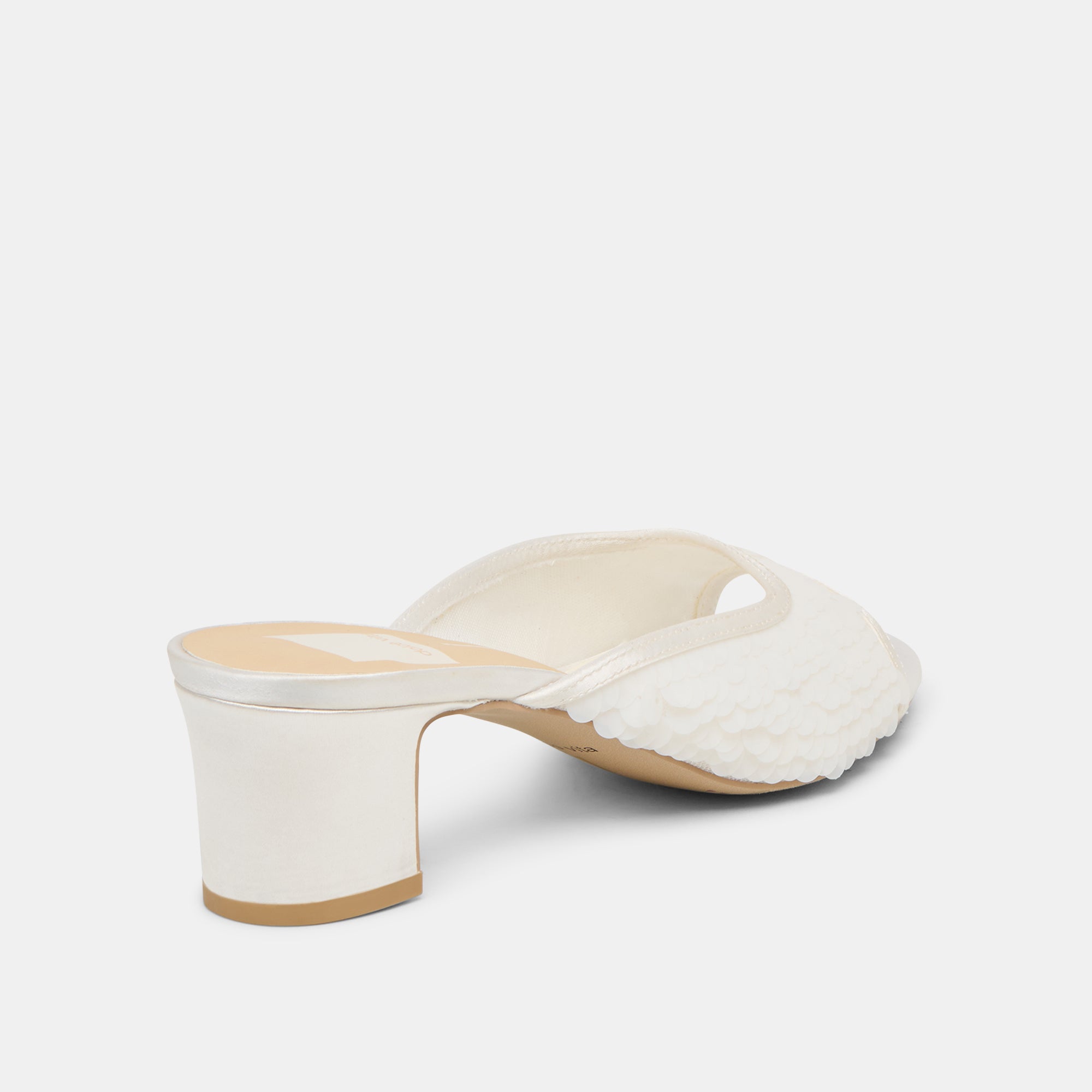 INGA HEELS OFF WHITE SEQUIN - Image 3