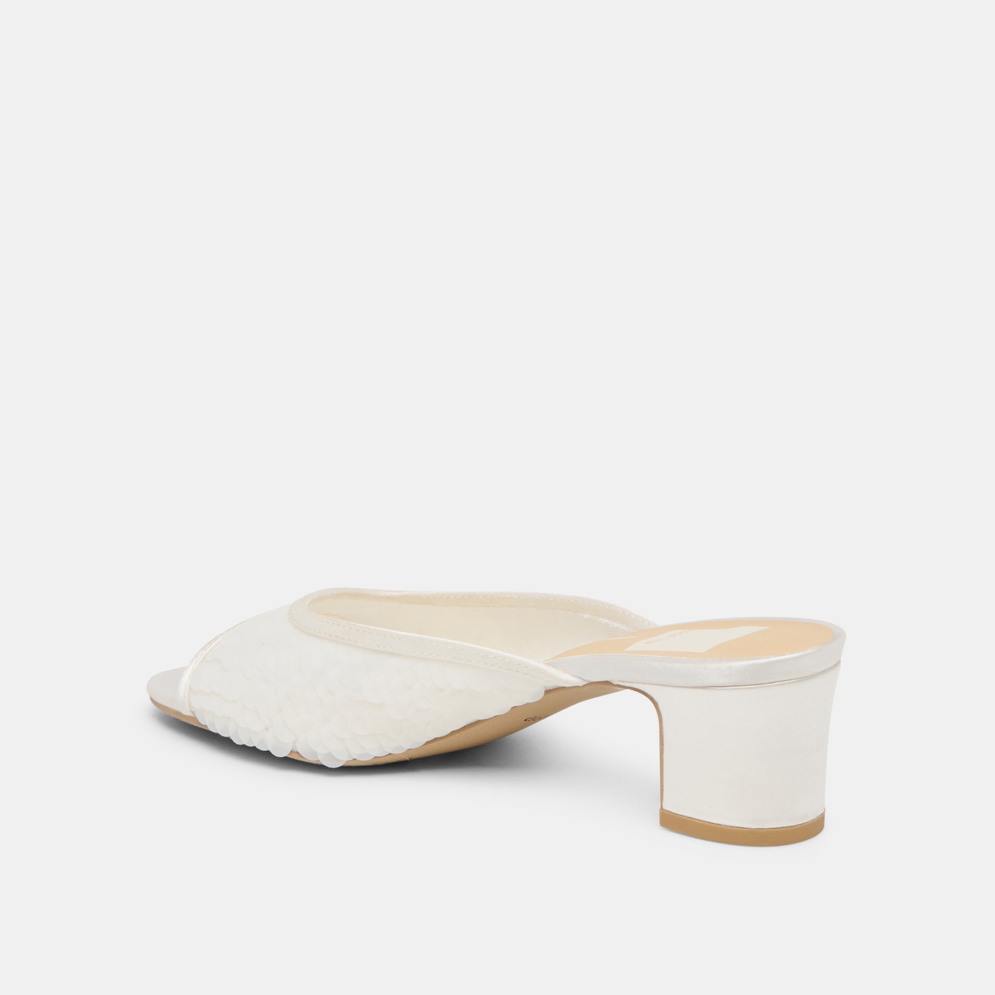 INGA HEELS OFF WHITE SEQUIN - Image 5