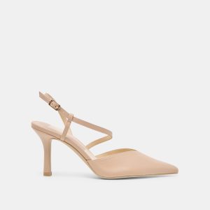 KAMRA HEELS BEIGE LEATHER