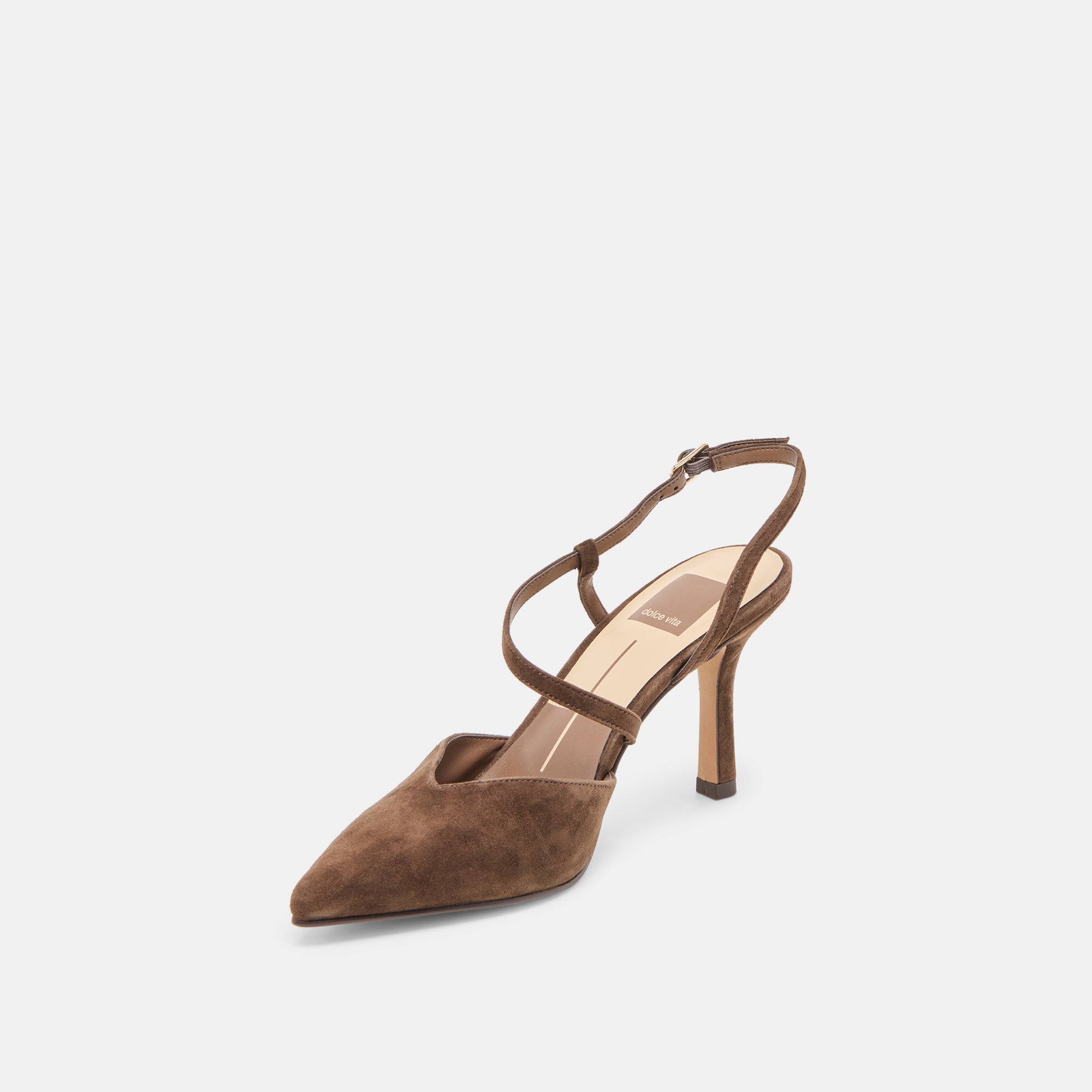 KAMRA HEELS DK BROWN SUEDE - Image 8