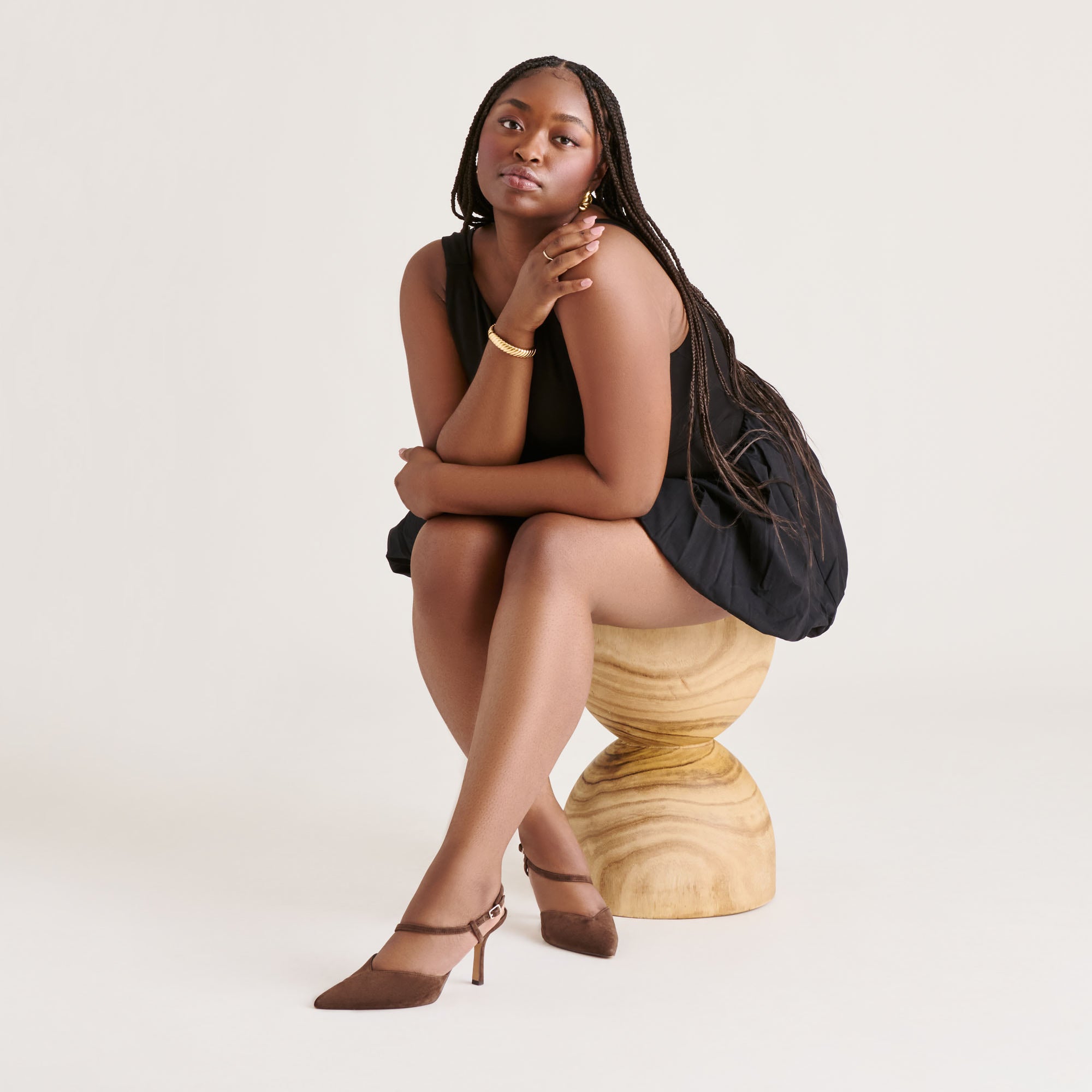 KAMRA HEELS DK BROWN SUEDE - Image 13