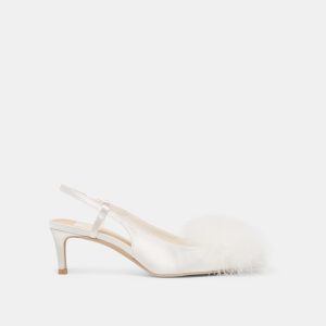 KAMY HEELS TRUE WHITE SATIN
