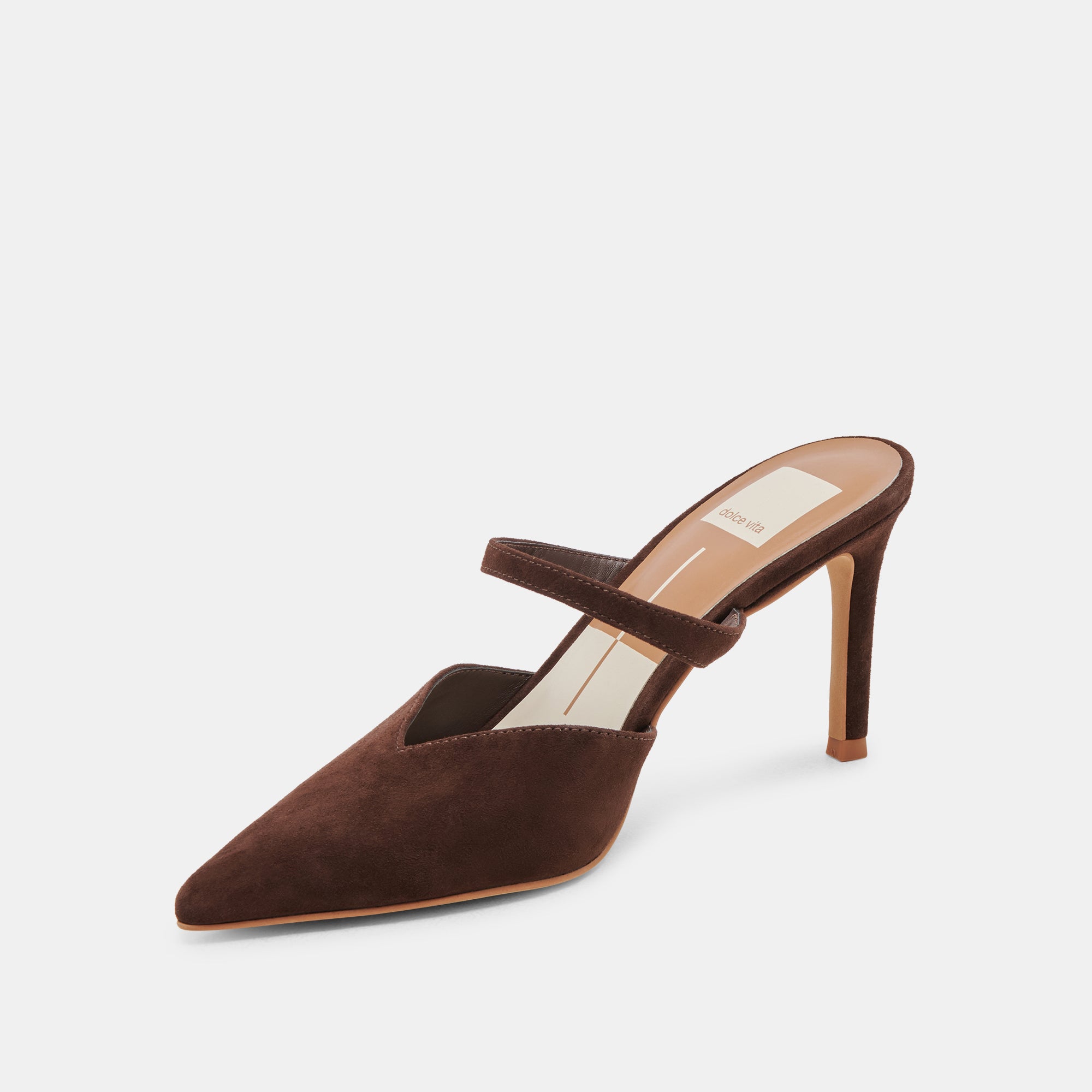 KANIKA HEELS DK BROWN SUEDE - Image 6