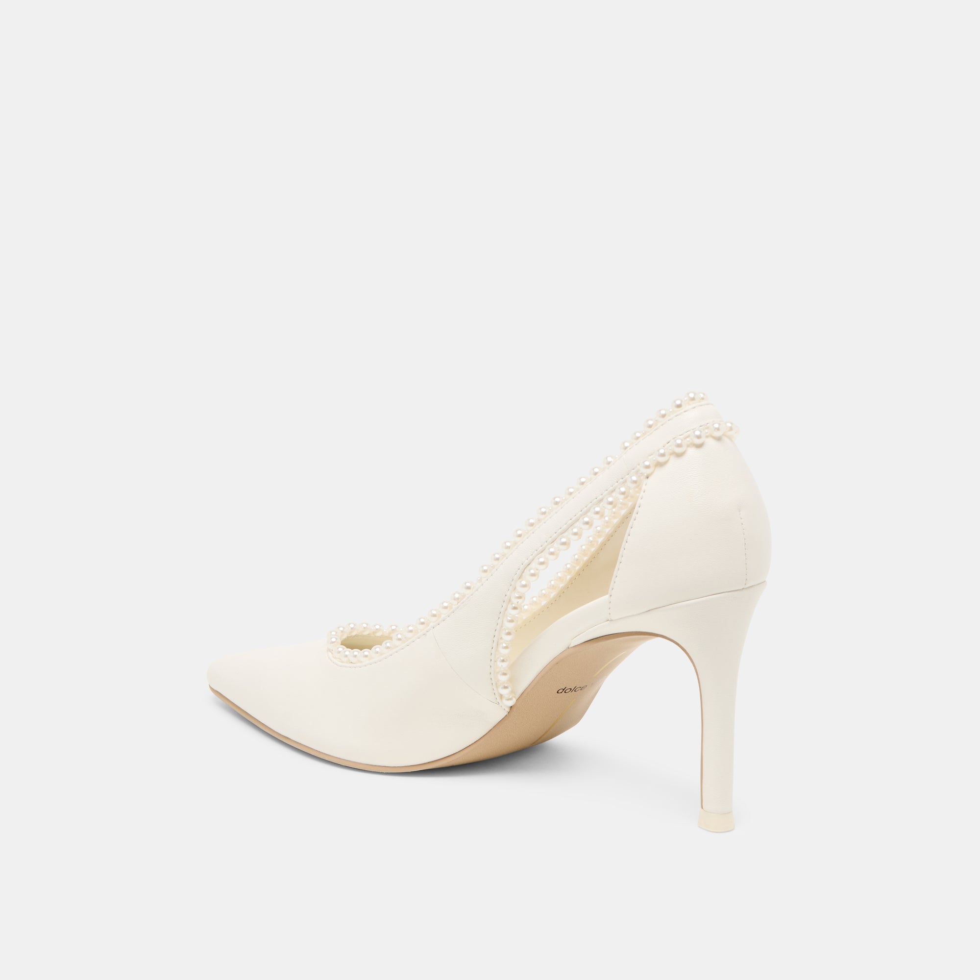 KELSON PEARL HEELS TRUE WHITE LEATHER - Image 6