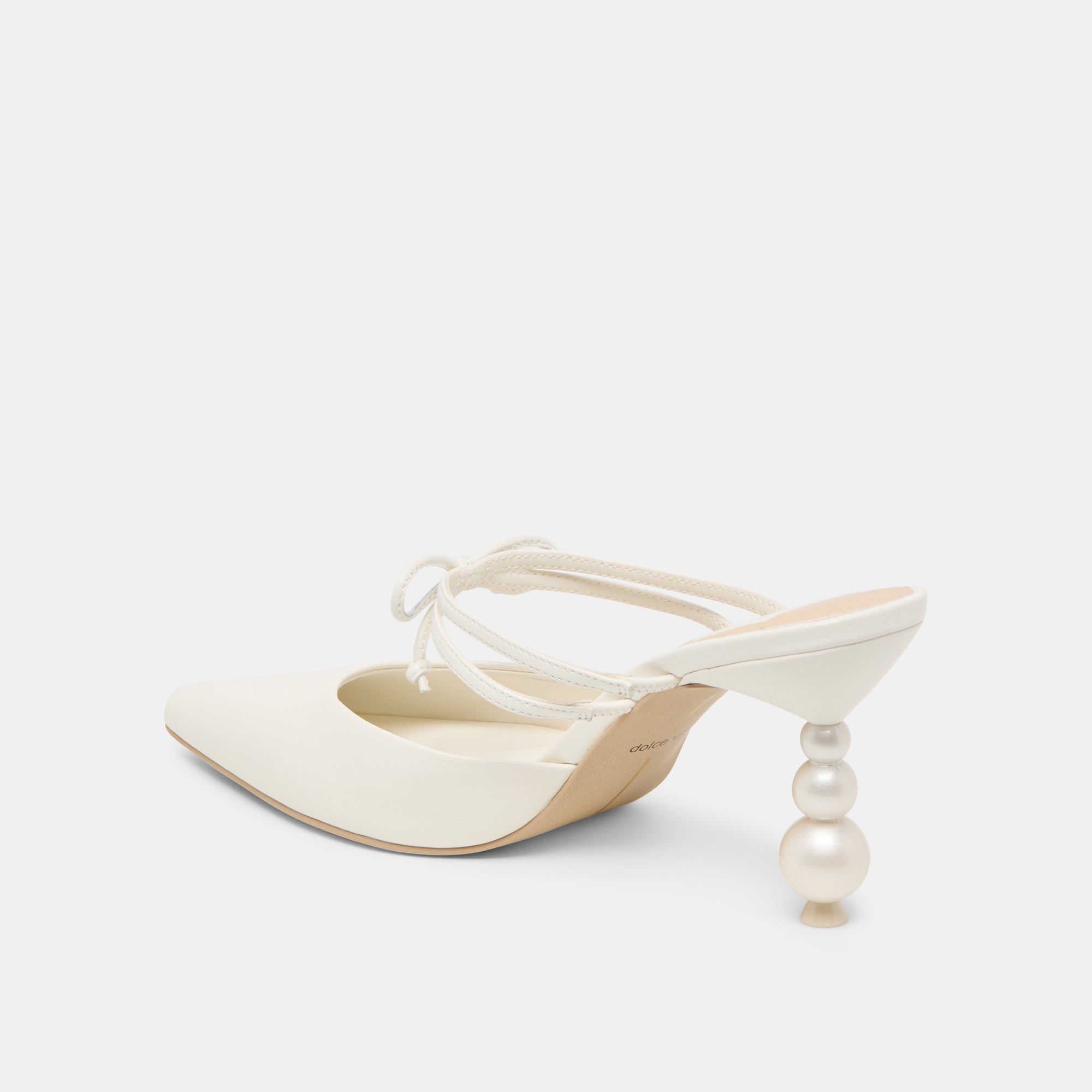 KLAIRE PEARL HEELS TRUE WHITE LEATHER - Image 8
