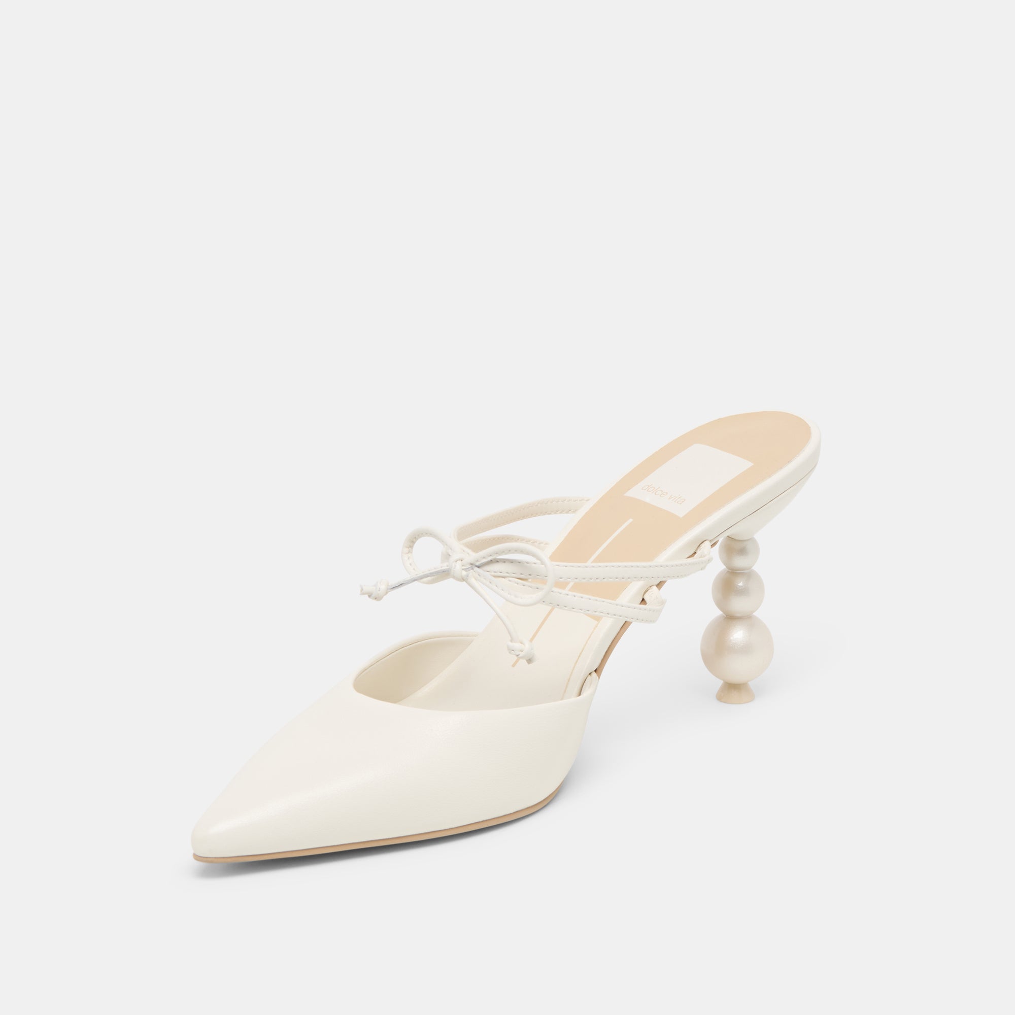 KLAIRE PEARL HEELS TRUE WHITE LEATHER - Image 7