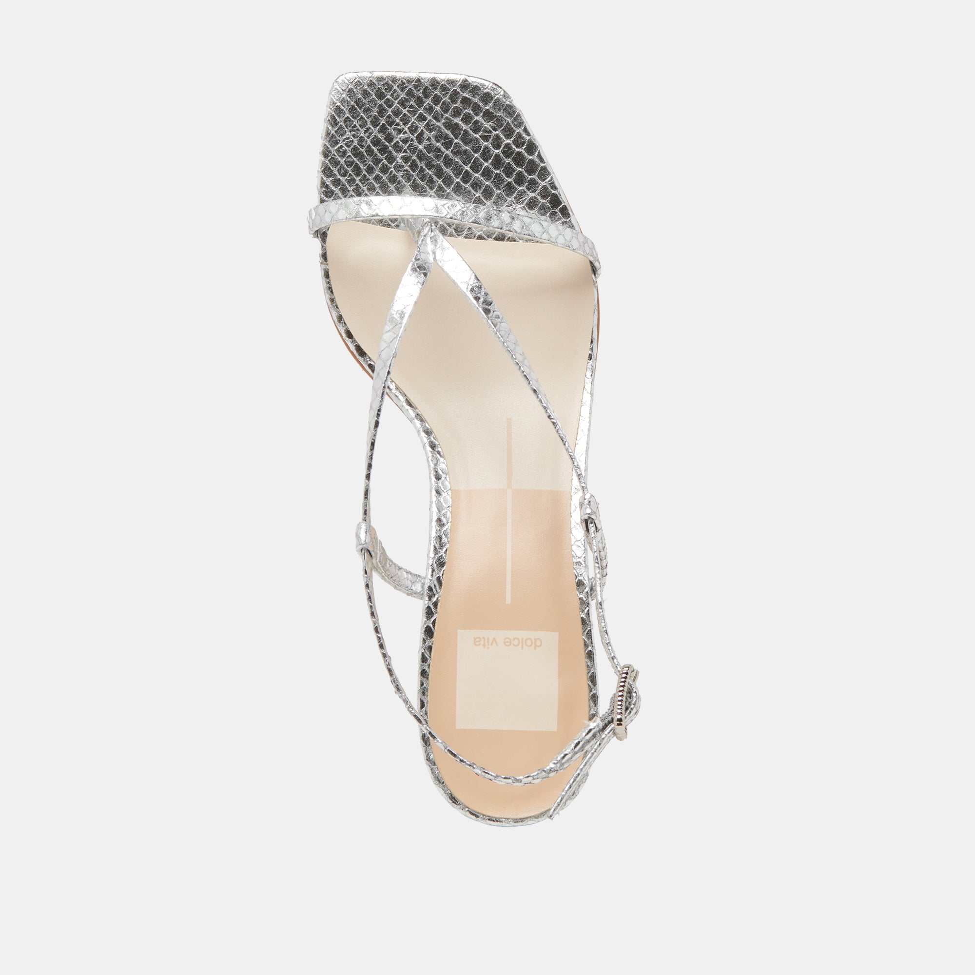 LAURY HEELS SILVER EMBOSSED LEATHER - Image 9