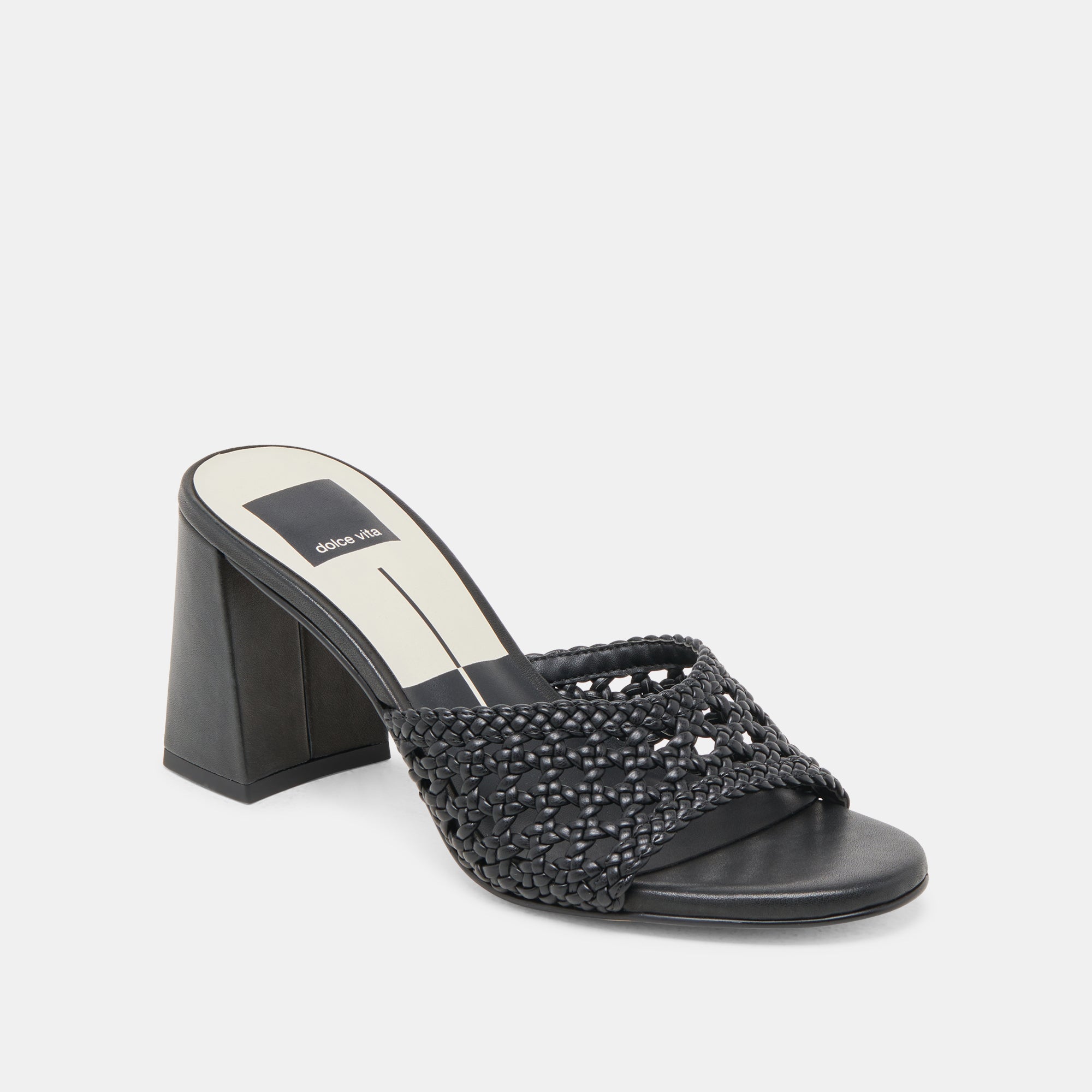 MARGOE HEELS BLACK WOVEN STELLA - Image 3