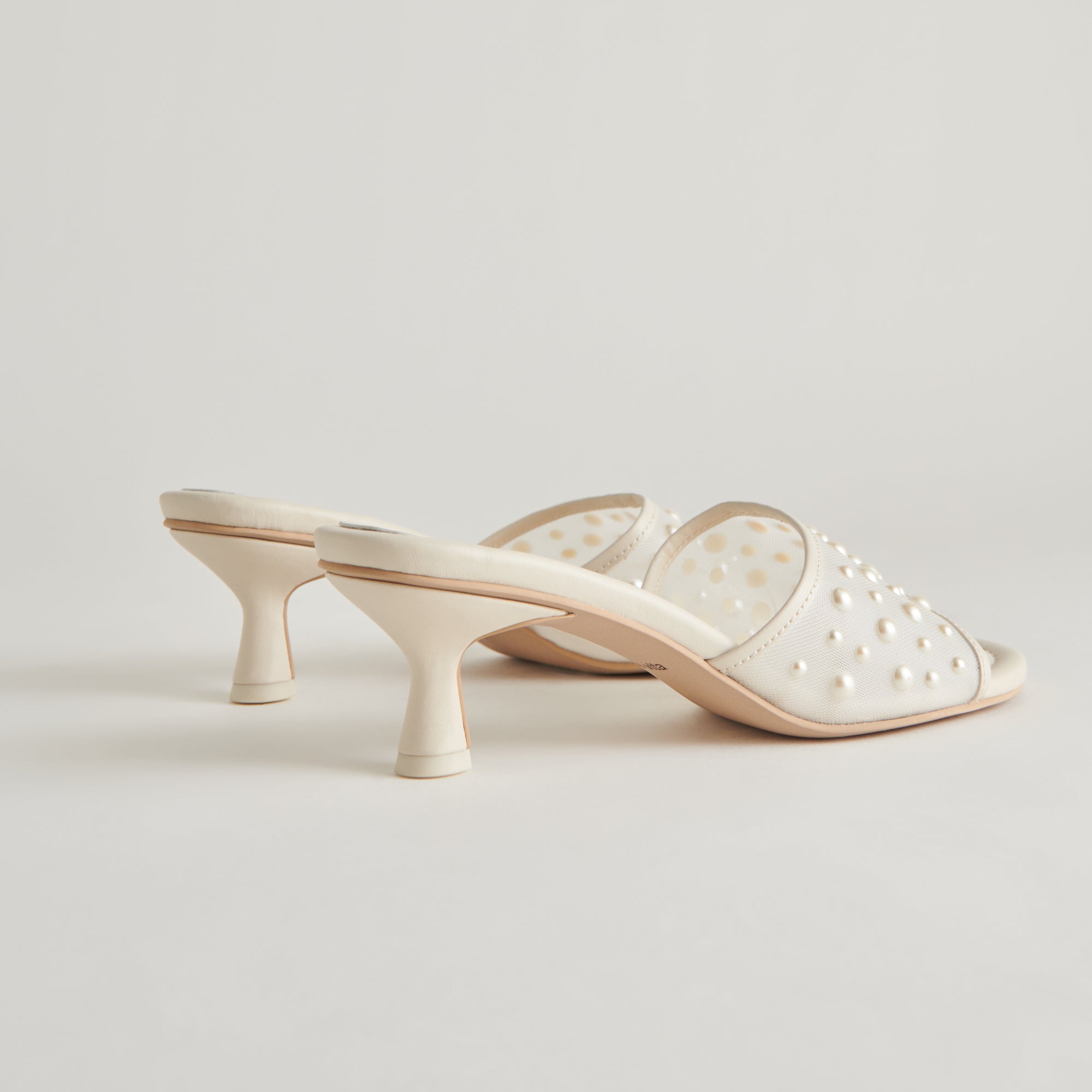 MEEZA PEARL HEELS IVORY MESH - re:vita - Image 6