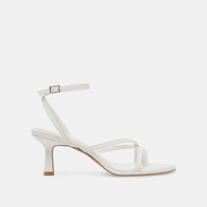MORAH WIDE HEELS TRUE WHITE LEATHER
