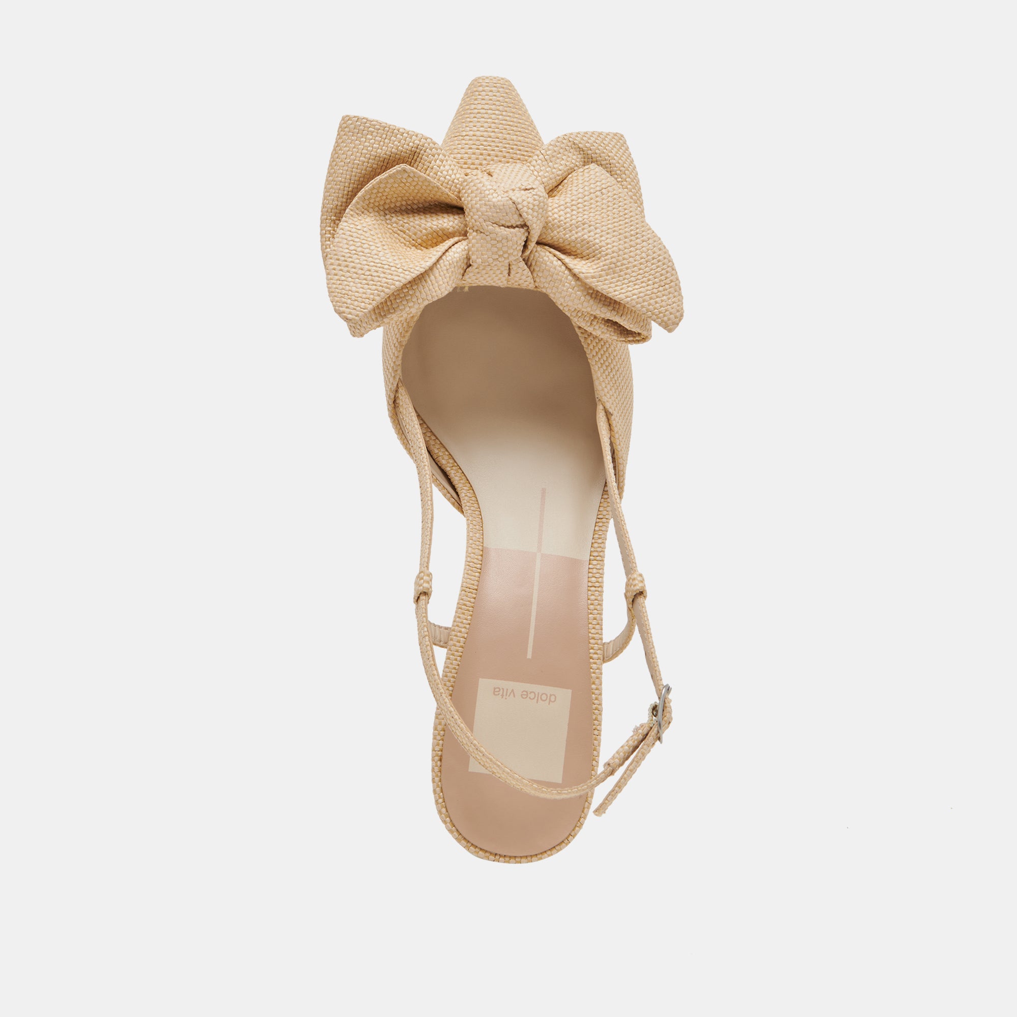 ODELA BOW HEELS NATURAL WOVEN RAFFIA - Image 8