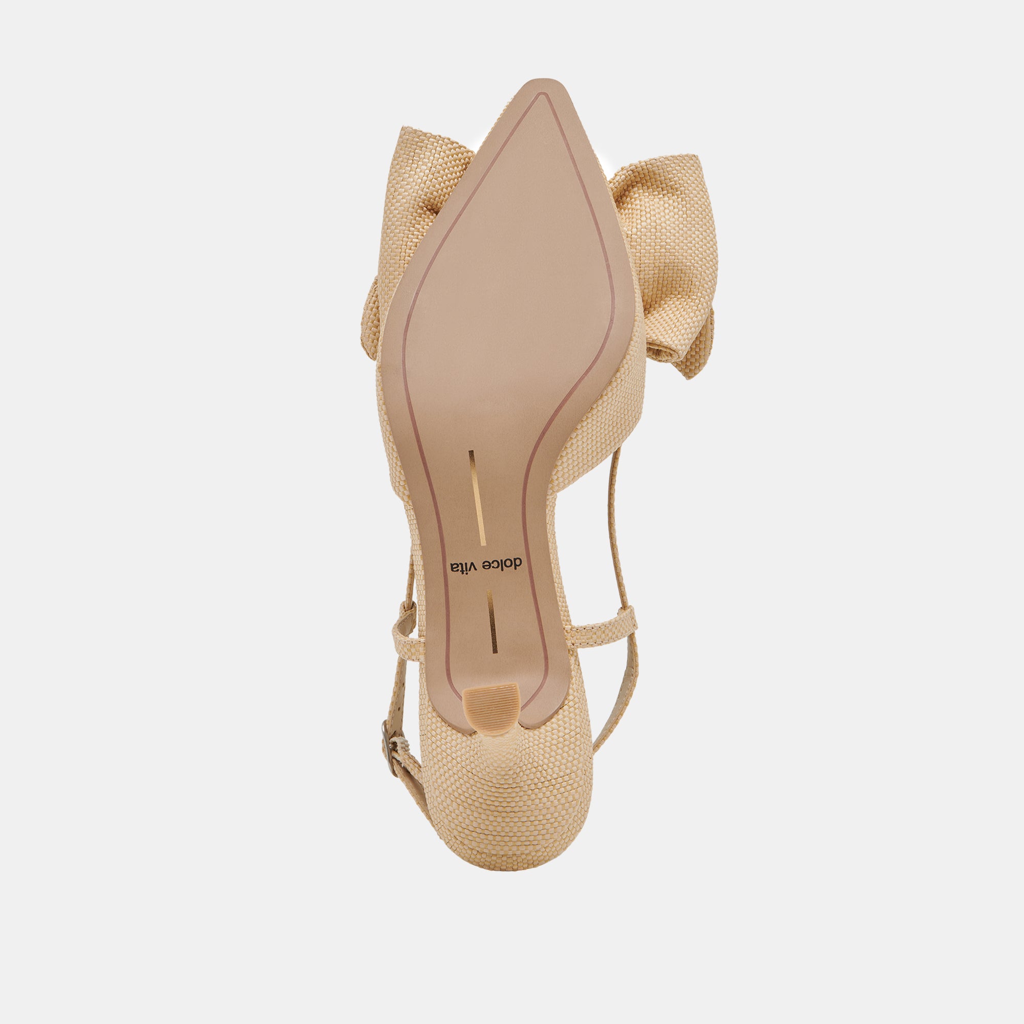 ODELA BOW HEELS NATURAL WOVEN RAFFIA - Image 9