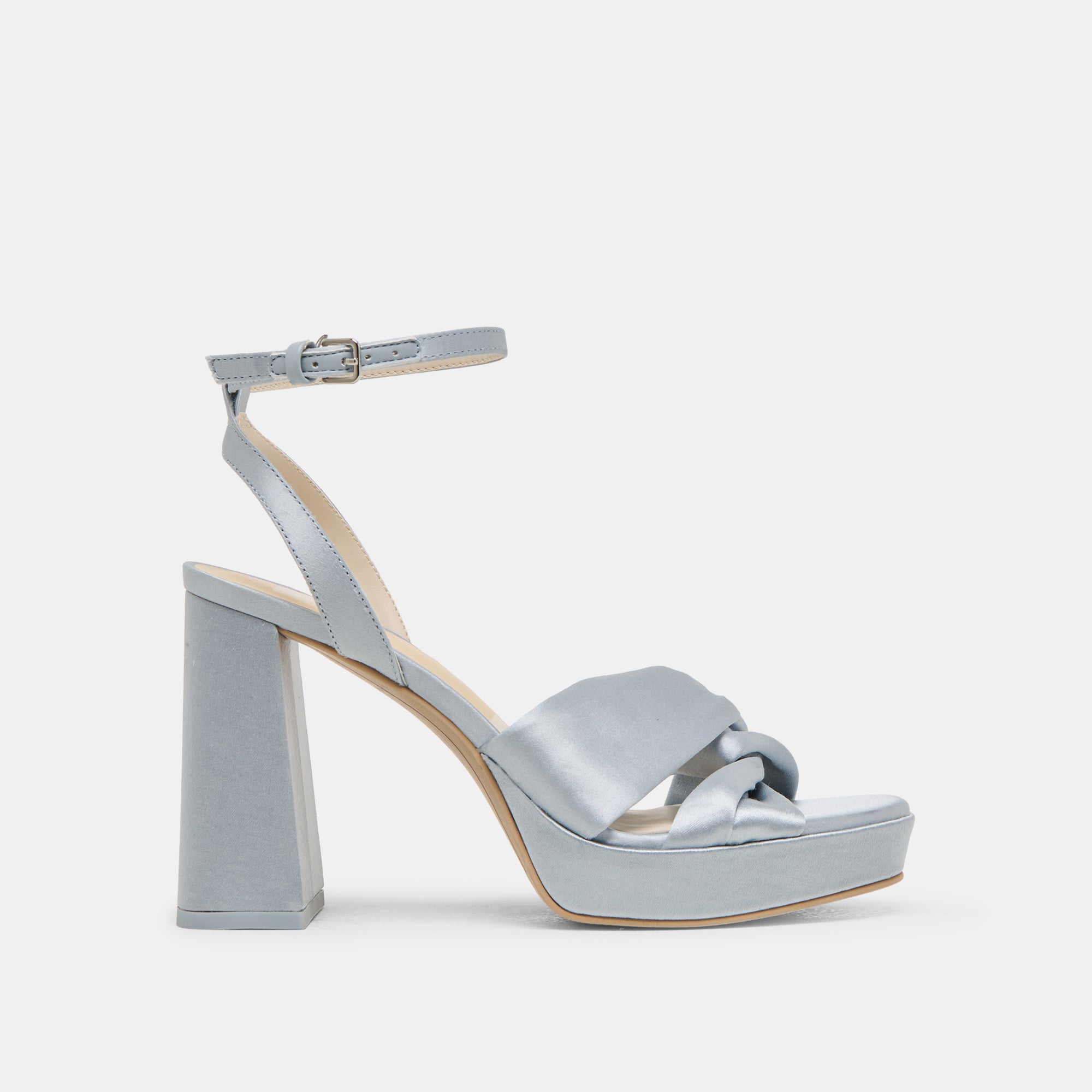 PARLO HEELS LIGHT BLUE SATIN