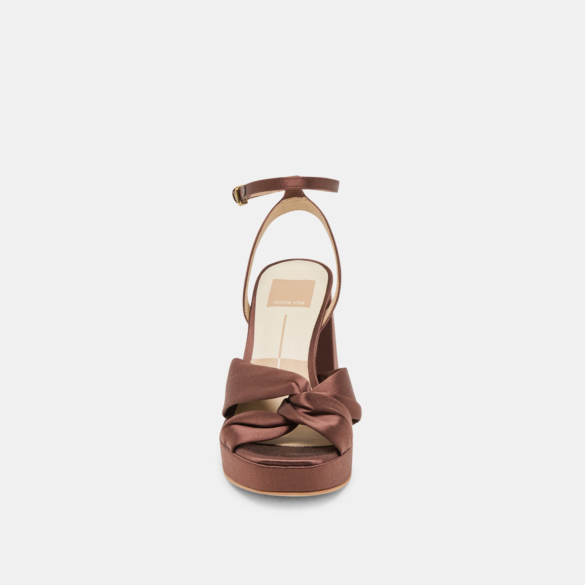 PARLO HEELS MID BROWN SATIN - Image 8