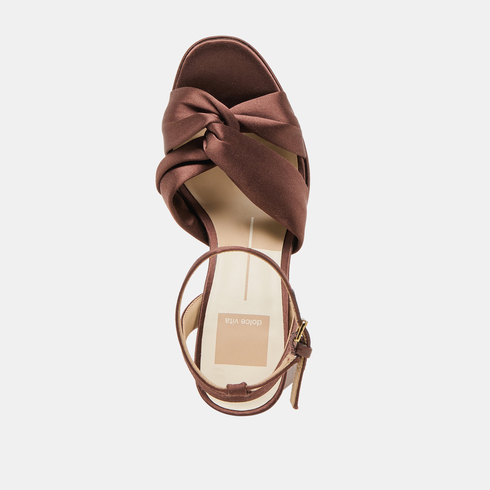 PARLO HEELS MID BROWN SATIN - Image 10