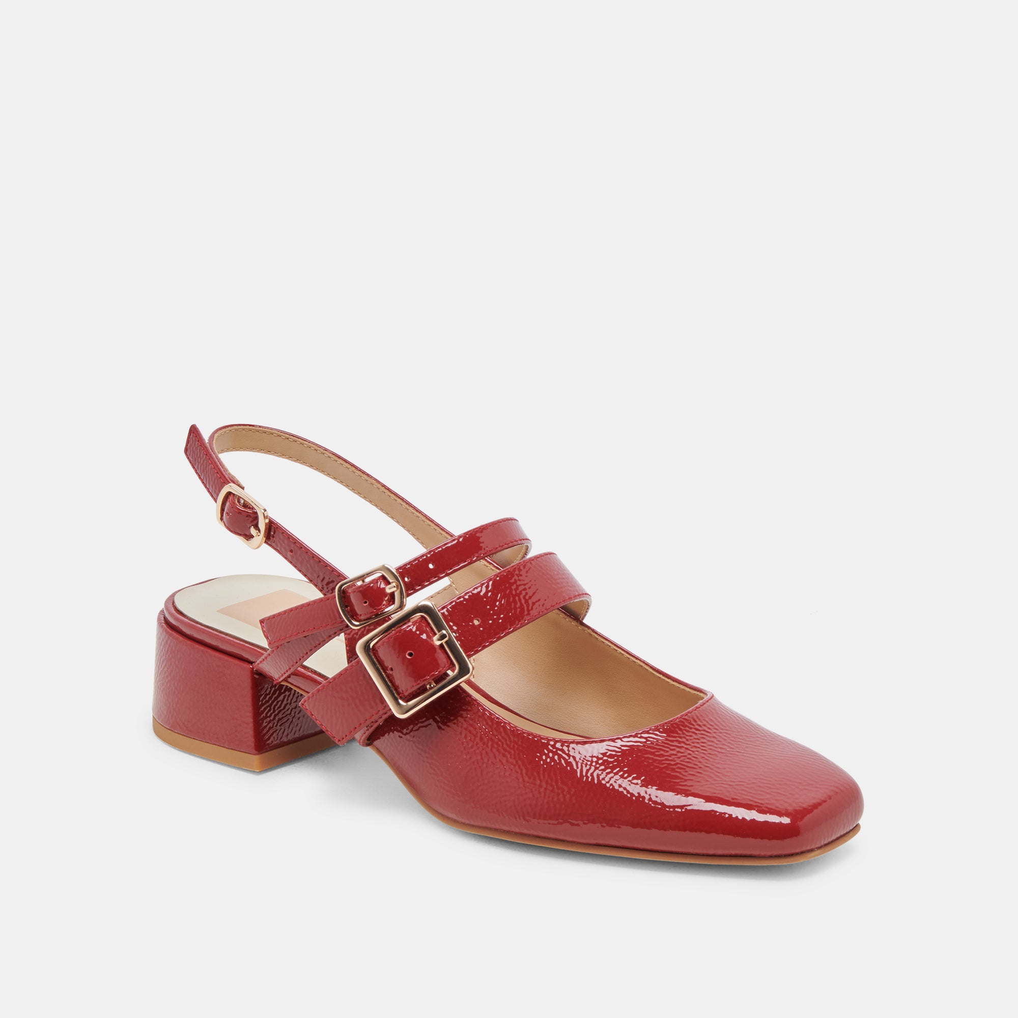 PATZY HEELS CRIMSON CRINKLE PATENT LEATHER - Image 3