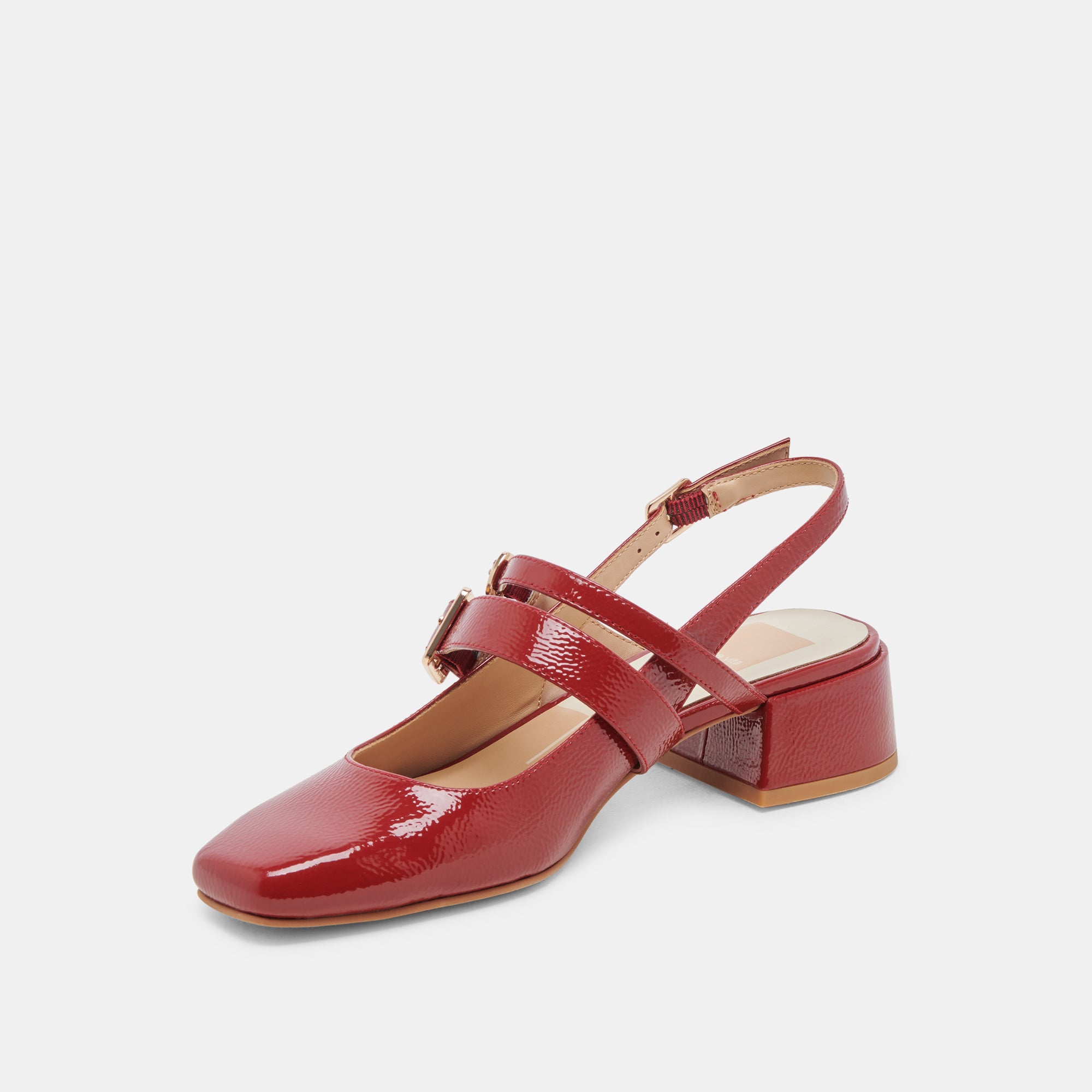 PATZY HEELS CRIMSON CRINKLE PATENT LEATHER - Image 7