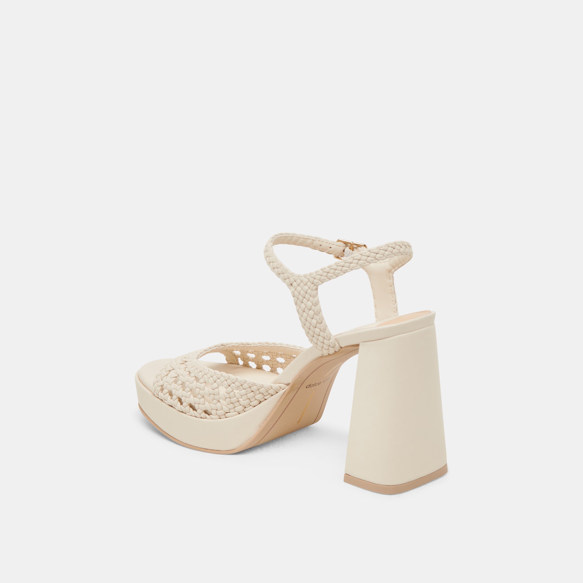 PEYTEN WIDE HEELS CREME WOVEN STELLA - Image 5