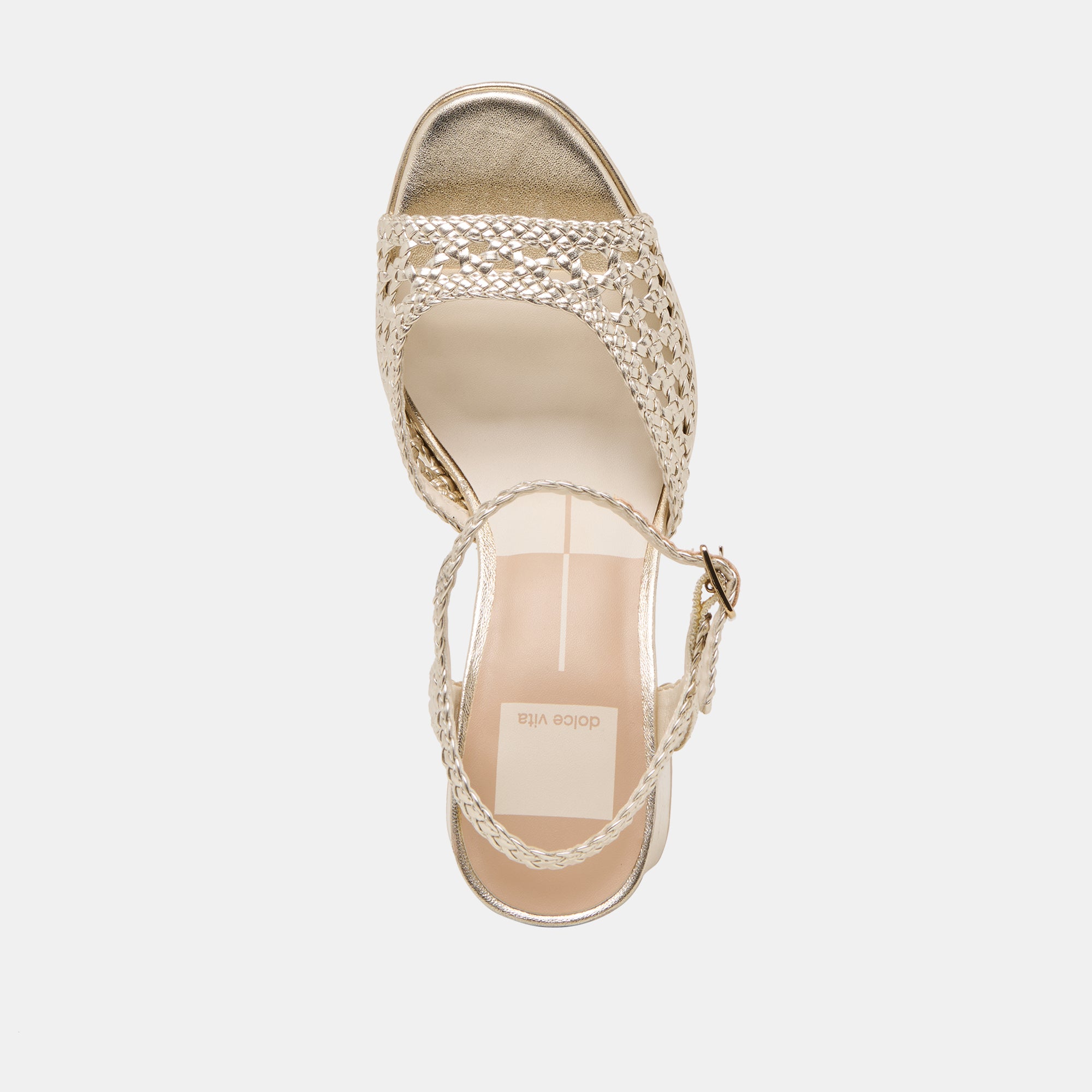 PEYTEN HEELS LIGHT GOLD WOVEN STELLA - Image 8
