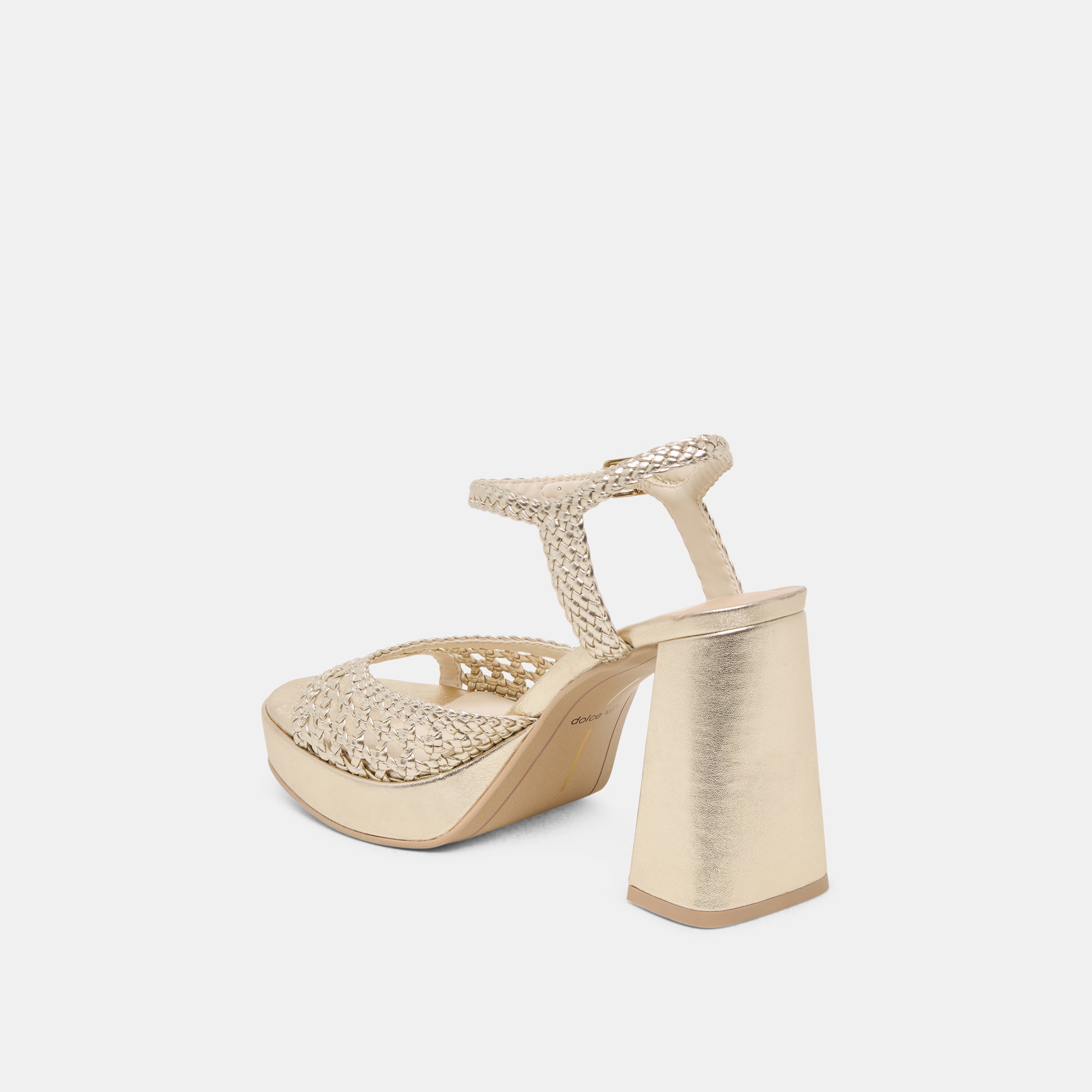 PEYTEN HEELS LIGHT GOLD WOVEN STELLA - Image 5