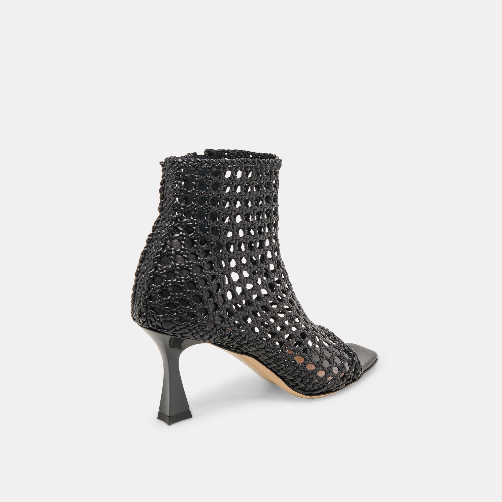 QUIN HEELS BLACK WOVEN LEATHER - Image 3