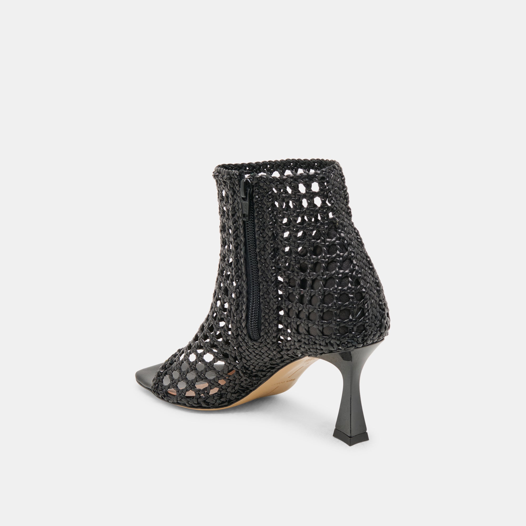 QUIN HEELS BLACK WOVEN LEATHER - Image 5
