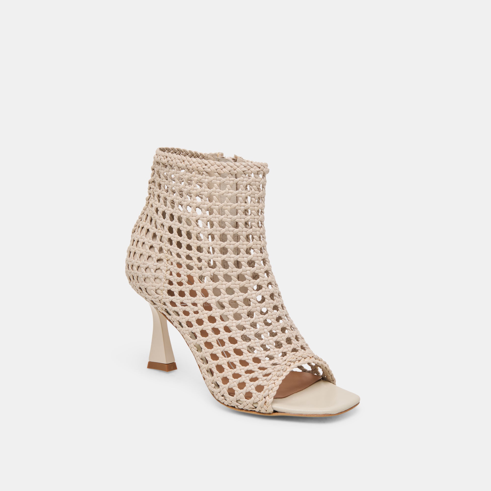QUIN HEELS BONE WOVEN LEATHER - Image 3