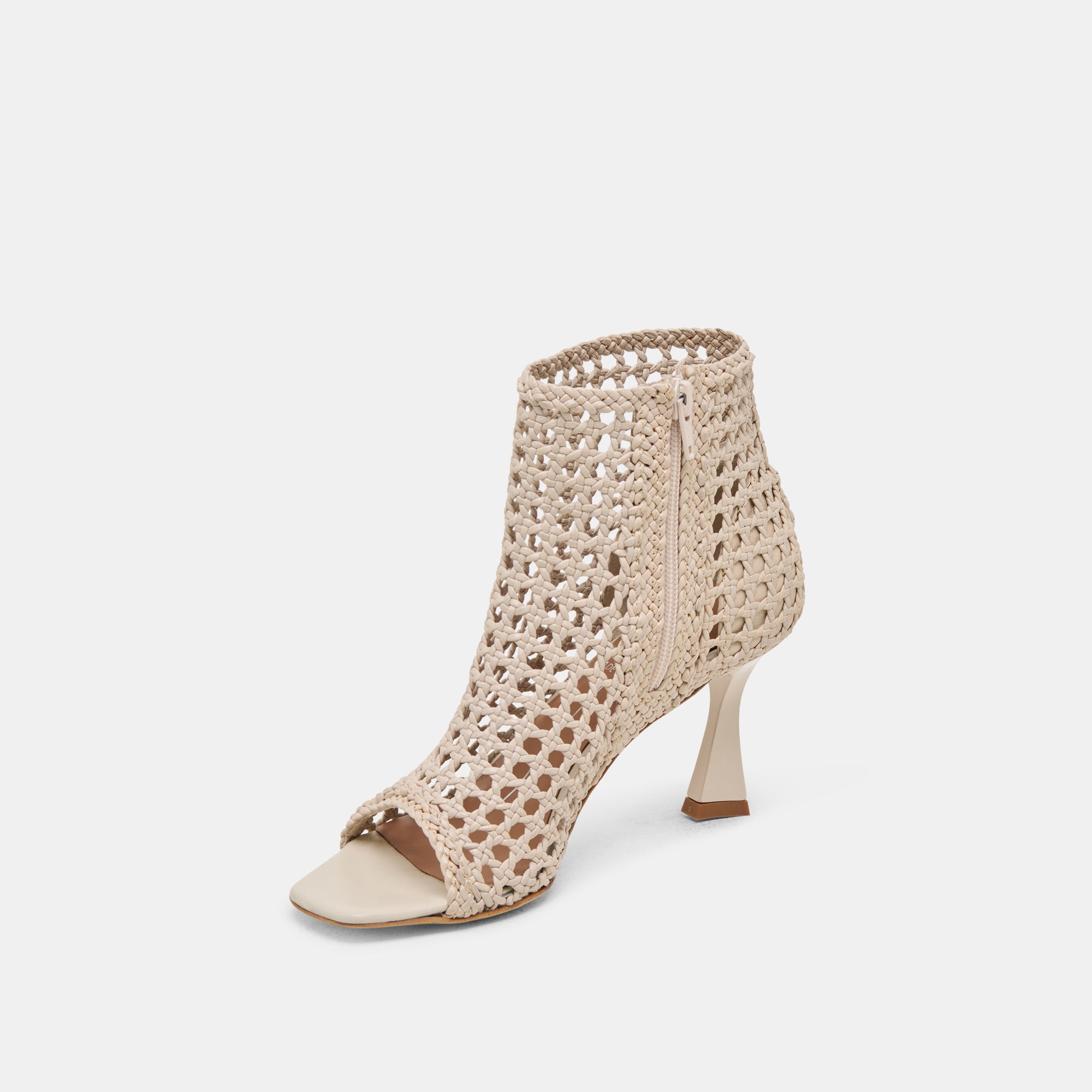 QUIN HEELS BONE WOVEN LEATHER - Image 6