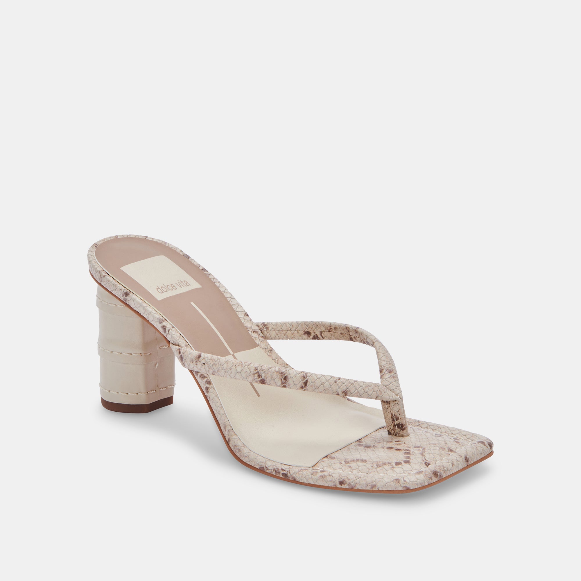 RHYE HEELS LT TAUPE EMBOSSED STELLA - Image 2